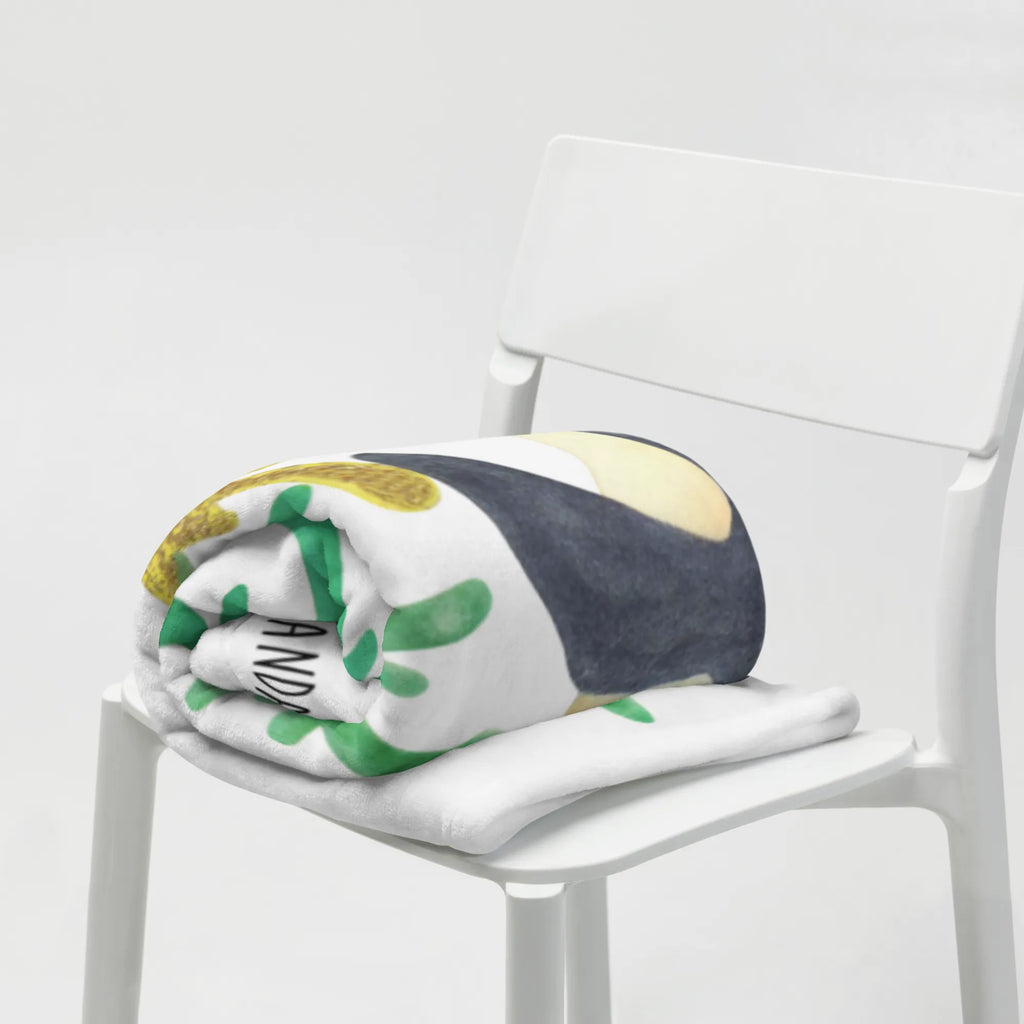 Kuscheldecke Pinguin Weihnachtsbaum Wolldecke, Decke, Tagesdecke, Wohndecke, Sofadecke, Winter, Weihnachten, Weihnachtsdeko, Nikolaus, Advent, Heiligabend, Wintermotiv, Pinguin