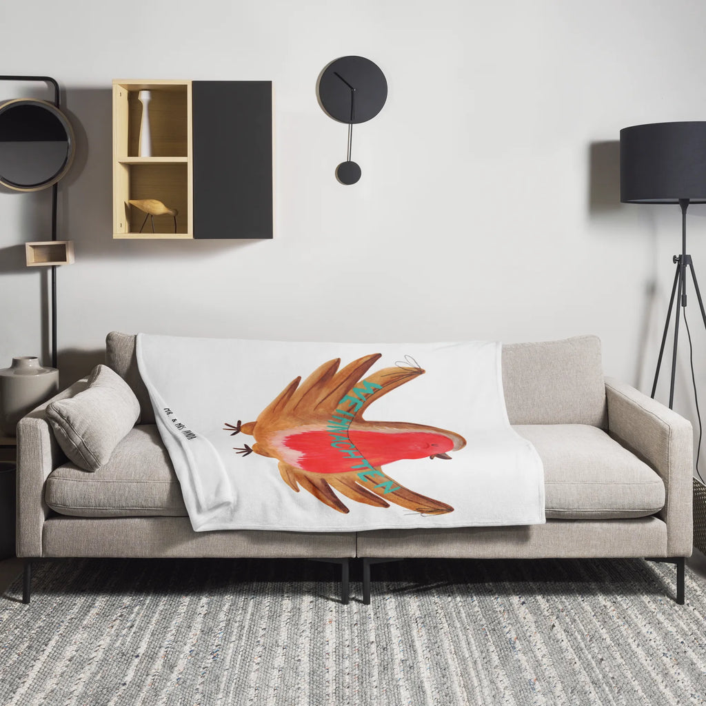 Blanket robin Christmas Wolldecke, Wohndecke, Sofadecke, Tagesdecke, Decke, Winter, Weihnachten, Weihnachtsdeko, Nikolaus, Advent, Heiligabend, Wintermotiv, xmas, Weihnachtsmotiv, Vogel, Weihnachtsgruß, Frohe Weihnachten