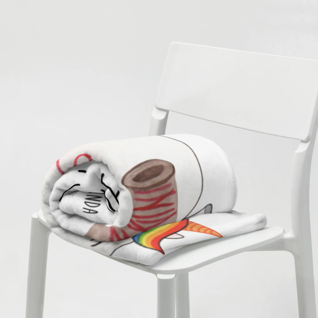 Koc Jednorożec krawcowa Wolldecke, Sofadecke, Wohndecke, Tagesdecke, Decke, Einhorn, Einhörner, Einhorn Deko, Unicorn, Näherin, Mädchen, Nähzimmer, Häkeln, basteln, Stricken, nähen, Freundin