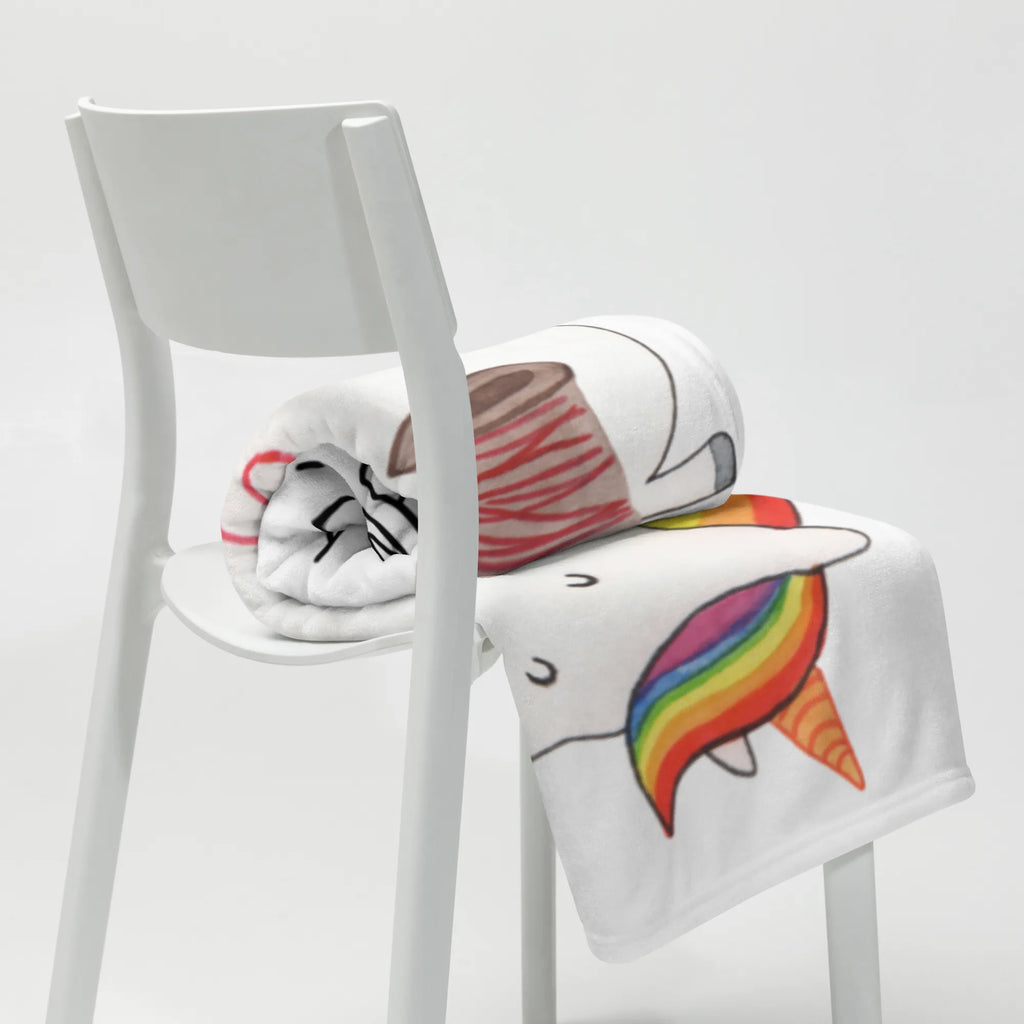 Koc Jednorożec krawcowa Wolldecke, Sofadecke, Wohndecke, Tagesdecke, Decke, Einhorn, Einhörner, Einhorn Deko, Unicorn, Näherin, Mädchen, Nähzimmer, Häkeln, basteln, Stricken, nähen, Freundin