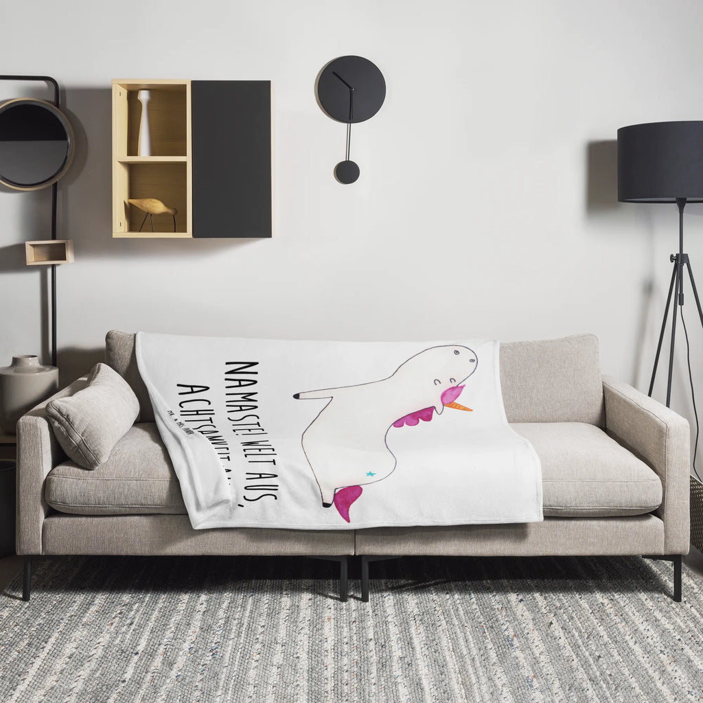 Kuscheldecke Einhorn Yoga Decke, Sofadecke, Wolldecke, Wohndecke, Tagesdecke, Einhorn, Einhörner, Einhorn Deko, Unicorn, Yogamatte, witzig, lustig, Achtsamkeit, Joga, süß, Sport, Namaste, Yoga, Entspannung