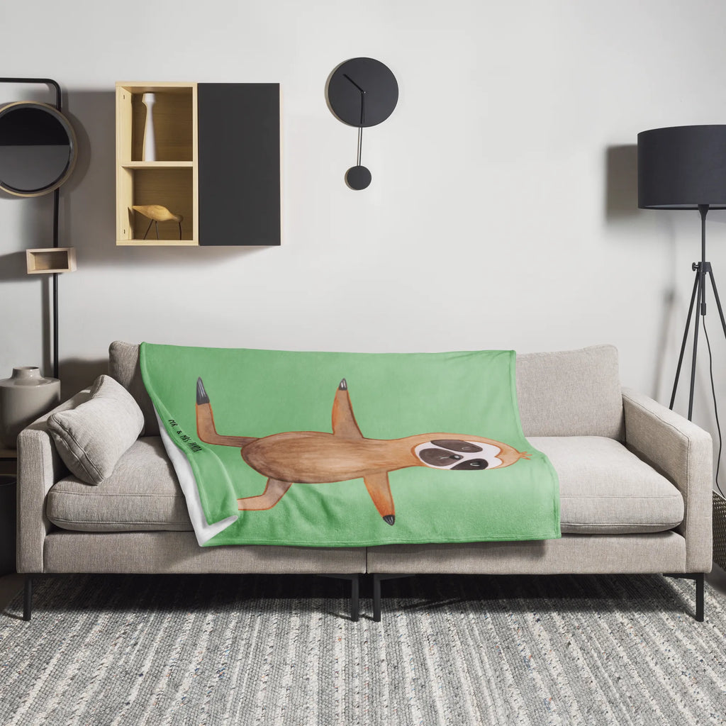 Kuscheldecke Faultier  Yoga Wolldecke, Decke, Sofadecke, Tagesdecke, Wohndecke, Faultier, Faultier Geschenk, Faultier Deko, Namaste, Atmung, Yogaübungen, Meditation, Faultiere, Lieblingstier, faul, Entspannung, Gelassenheit, Krieger, Yoga