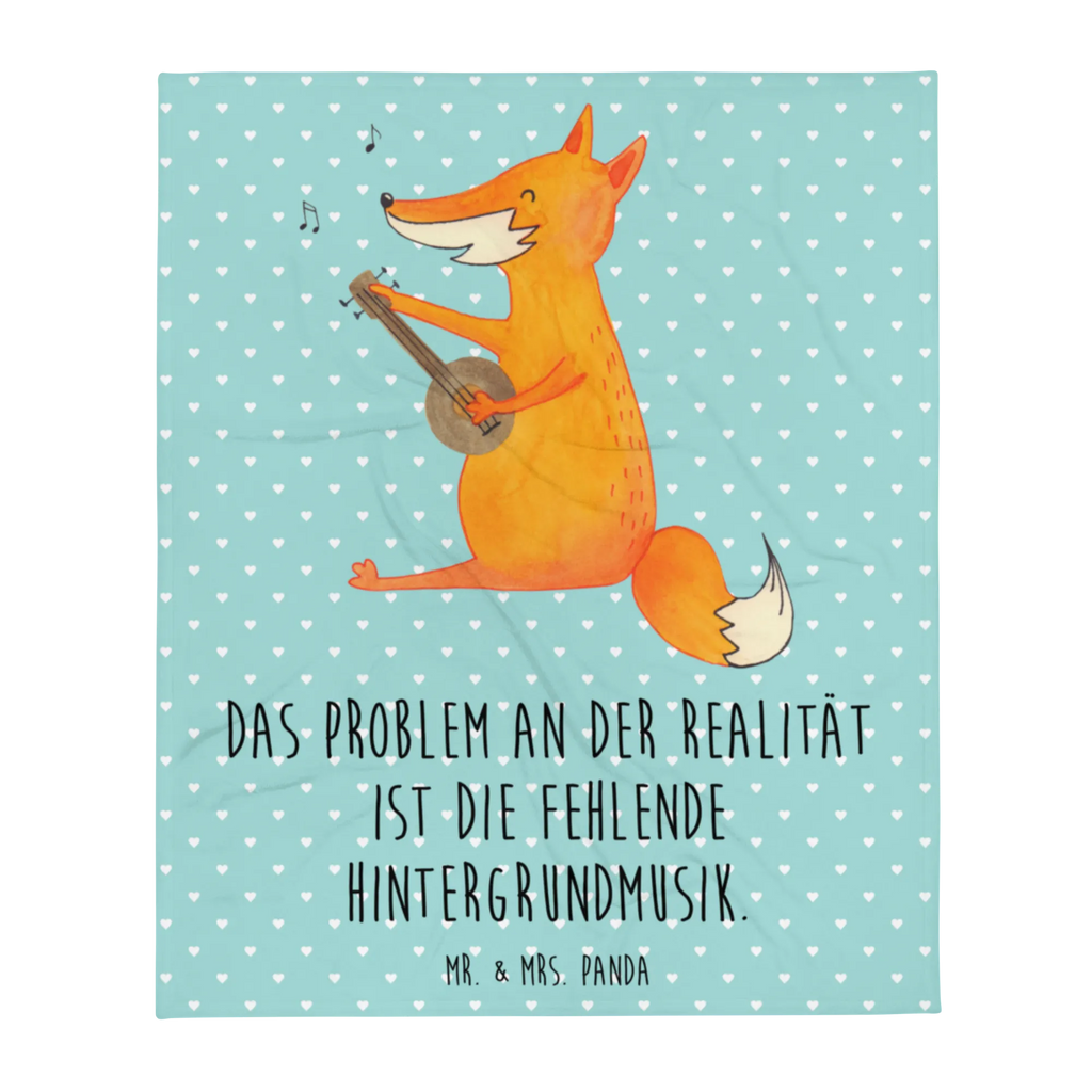 Koc Lis gitara Wolldecke, Wohndecke, Sofadecke, Decke, Tagesdecke, Fuchs, Füchse, Sänger, Gitarre, Musik Spruch, Geschenk Musiker, Sängerin, Musikerin