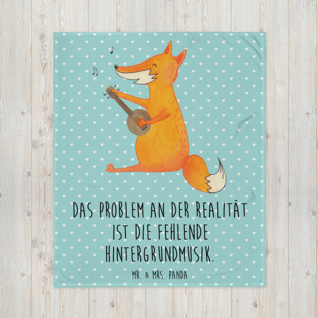 Koc Lis gitara Wolldecke, Wohndecke, Sofadecke, Decke, Tagesdecke, Fuchs, Füchse, Sänger, Gitarre, Musik Spruch, Geschenk Musiker, Sängerin, Musikerin