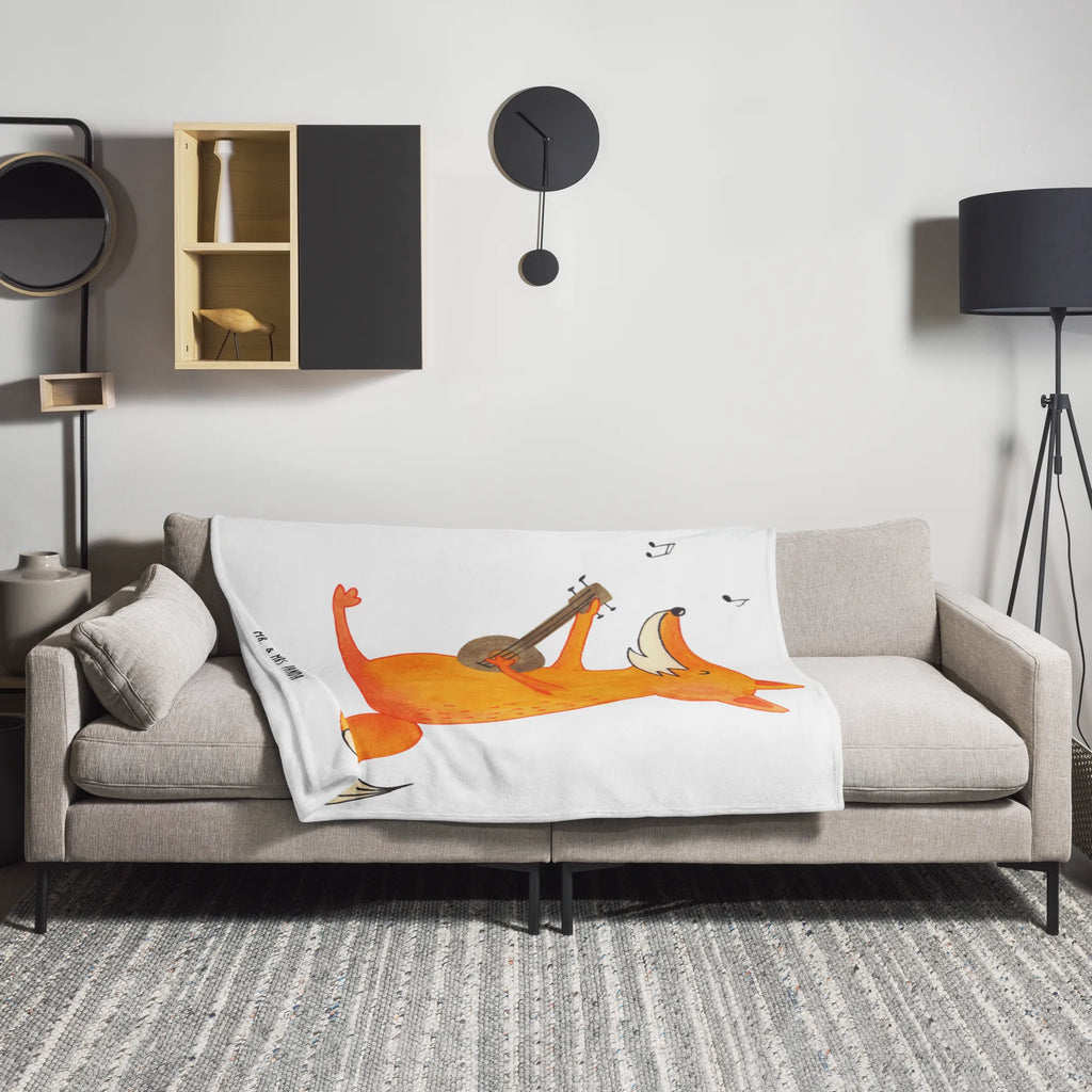 Koc Lis gitara Wolldecke, Wohndecke, Sofadecke, Decke, Tagesdecke, Fuchs, Füchse, Sänger, Gitarre, Musik Spruch, Geschenk Musiker, Sängerin, Musikerin