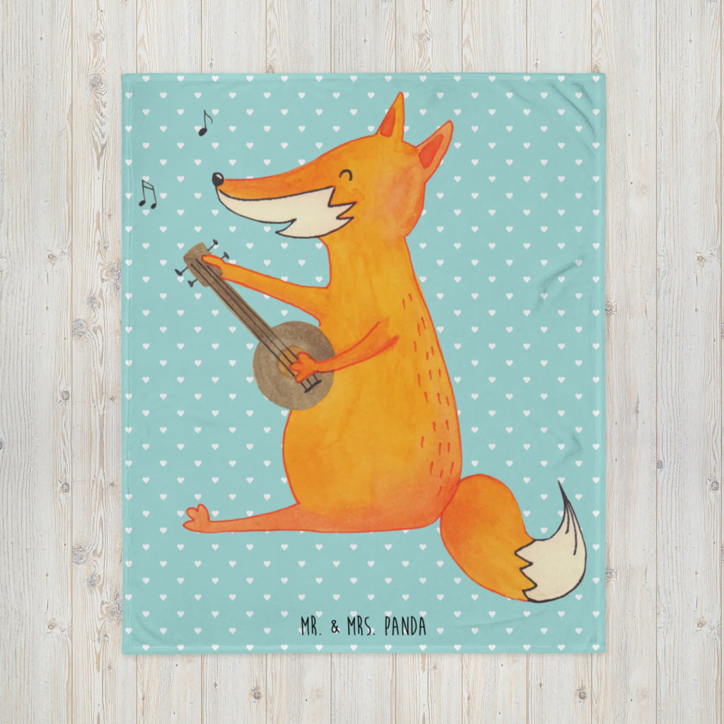 Koc Lis gitara Wolldecke, Wohndecke, Sofadecke, Decke, Tagesdecke, Fuchs, Füchse, Sänger, Gitarre, Musik Spruch, Geschenk Musiker, Sängerin, Musikerin