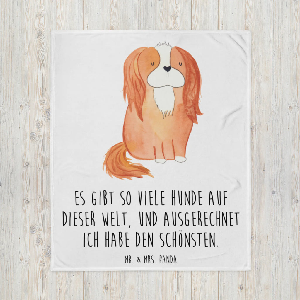 Kuscheldecke Cavalier King Charles Spaniel Wohndecke, Sofadecke, Wolldecke, Decke, Tagesdecke, Hund, Hundemotiv, Haustier, Hunderasse, Tierliebhaber, Hundebesitzer, Sprüche, schönster Hund, Cockerspaniel, Spruch, Cavalier King Charles Spaniel, Spaniel