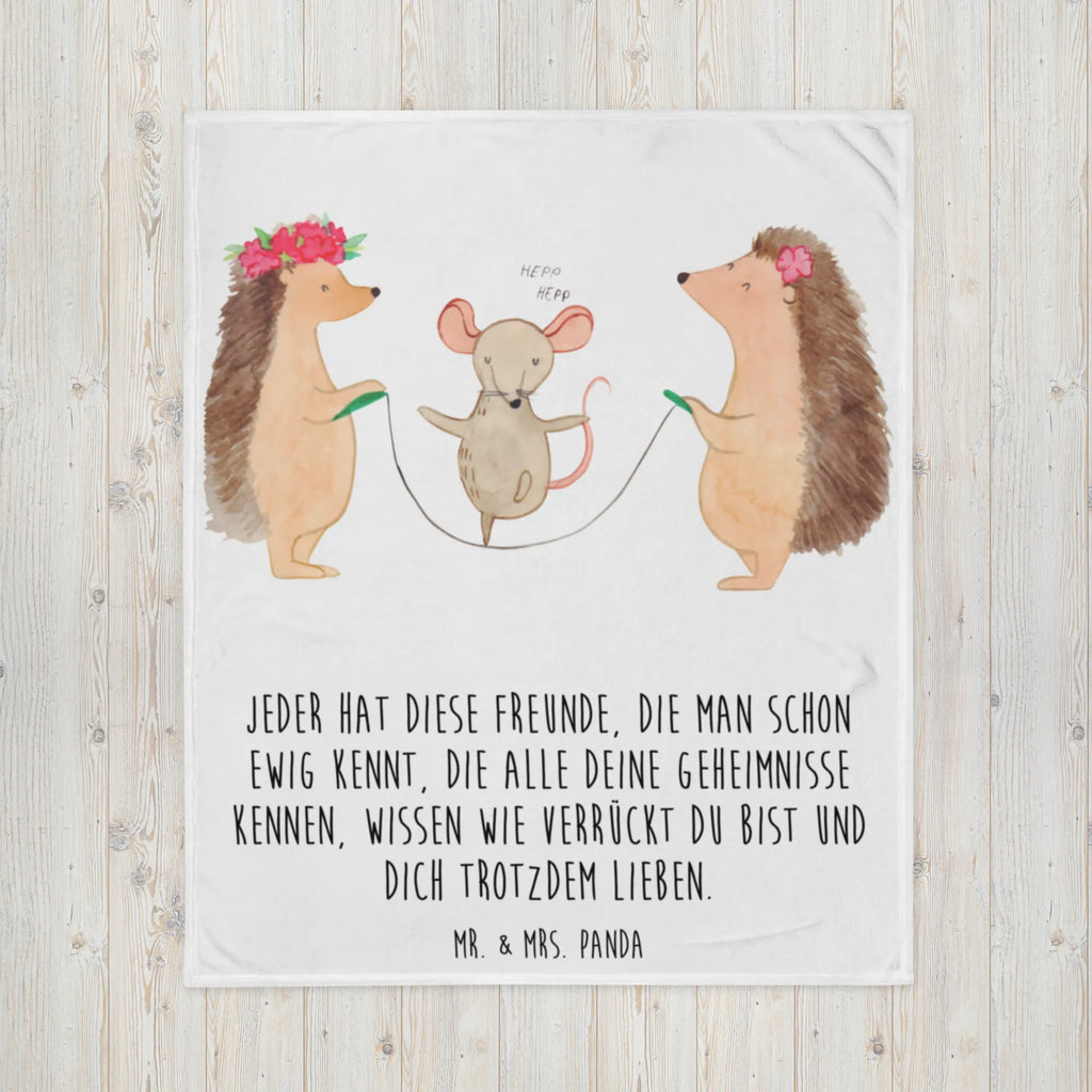 Blanket Hedgehog skipping Sofadecke, Decke, Wolldecke, Wohndecke, Tagesdecke, Tiermotive, Gute Laune, lustige Sprüche, Tiere, Kindergarten, Maus, Igel, Kinder, Seilspringen, Seilhüpfen