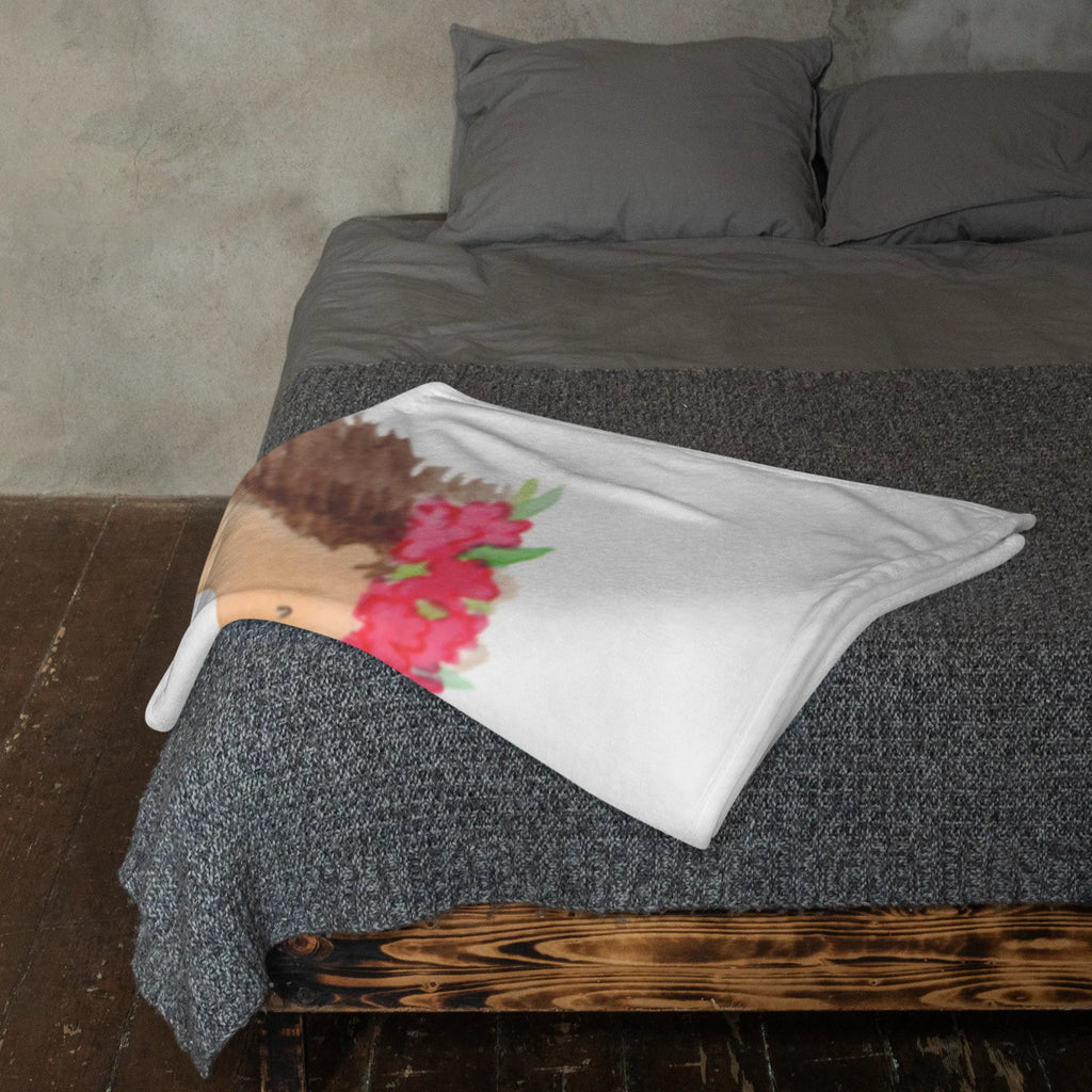 Blanket Hedgehog skipping Sofadecke, Decke, Wolldecke, Wohndecke, Tagesdecke, Tiermotive, Gute Laune, lustige Sprüche, Tiere, Kindergarten, Maus, Igel, Kinder, Seilspringen, Seilhüpfen