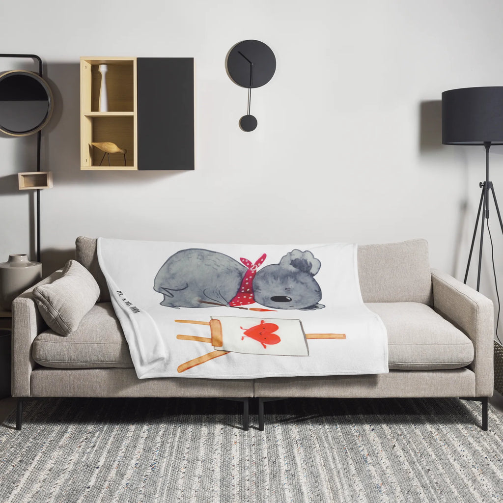 Blanket Koala bear Artist Sherpa blanket, plush blanket, snuggle blanket, fleece blanket, cozy blanket, throw blanket, warm blanket, sofa throw, Koala, artist, love, drawing, feelings, proof of love, love gift