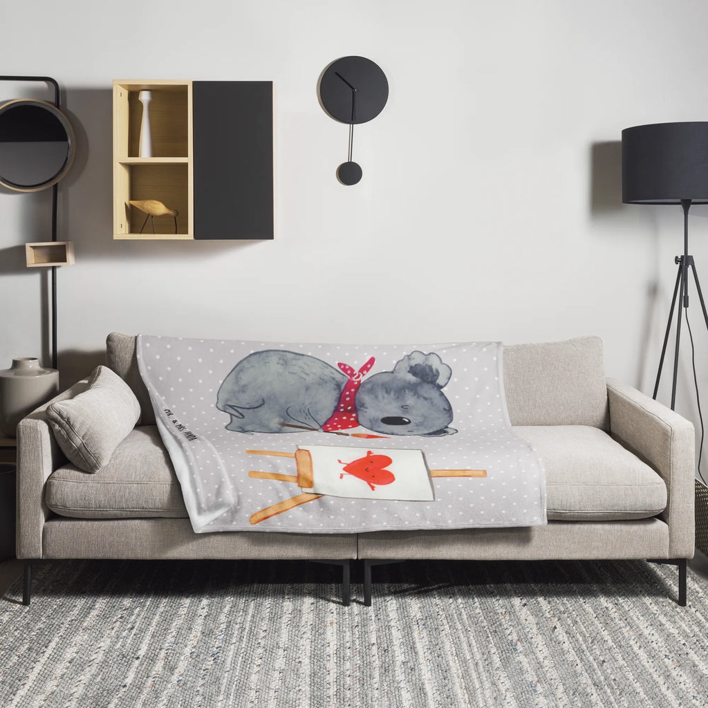 Blanket Koala bear Artist Sherpa blanket, plush blanket, snuggle blanket, fleece blanket, cozy blanket, throw blanket, warm blanket, sofa throw, Koala, artist, love, drawing, feelings, proof of love, love gift