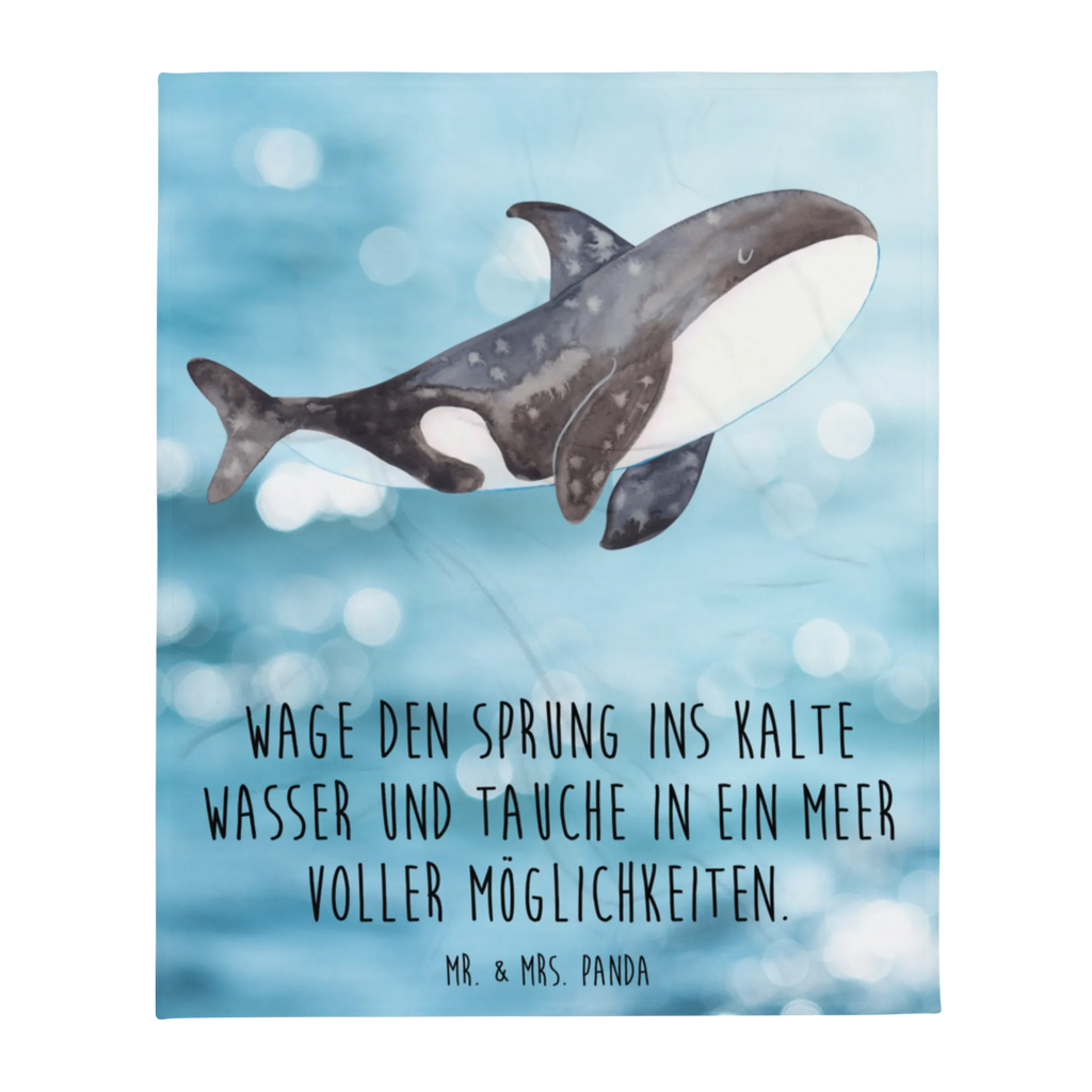 Kuscheldecke Orca Wohndecke, Decke, Sofadecke, Tagesdecke, Wolldecke, Meerestiere, Meer, Urlaub, Startup, Möglichkeiten, Orcas, Killerwal, Neustart, Selbstliebe, Wal, Orca, Motivation, Büro, Arbeit