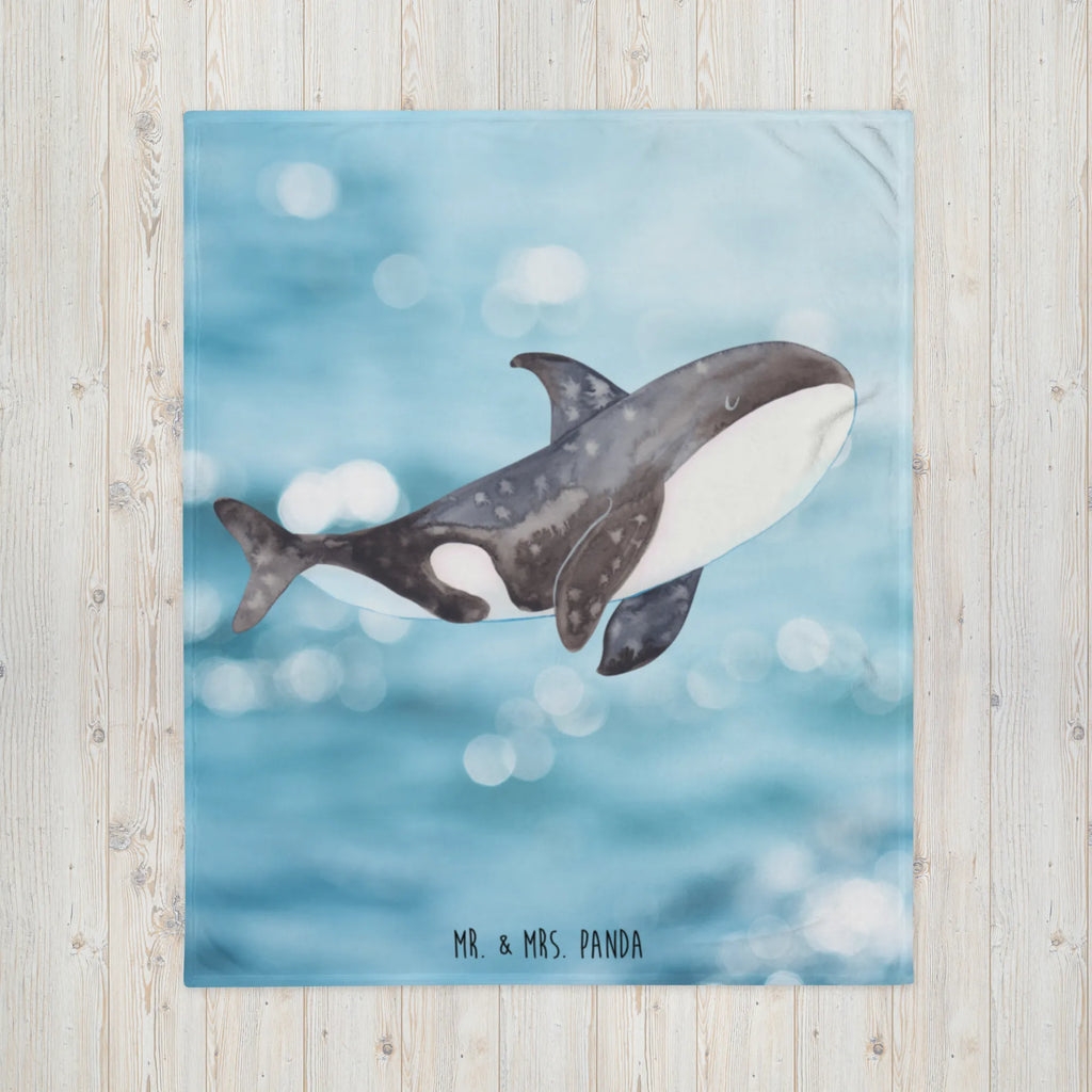 Kuscheldecke Orca Wohndecke, Decke, Sofadecke, Tagesdecke, Wolldecke, Meerestiere, Meer, Urlaub, Startup, Möglichkeiten, Orcas, Killerwal, Neustart, Selbstliebe, Wal, Orca, Motivation, Büro, Arbeit