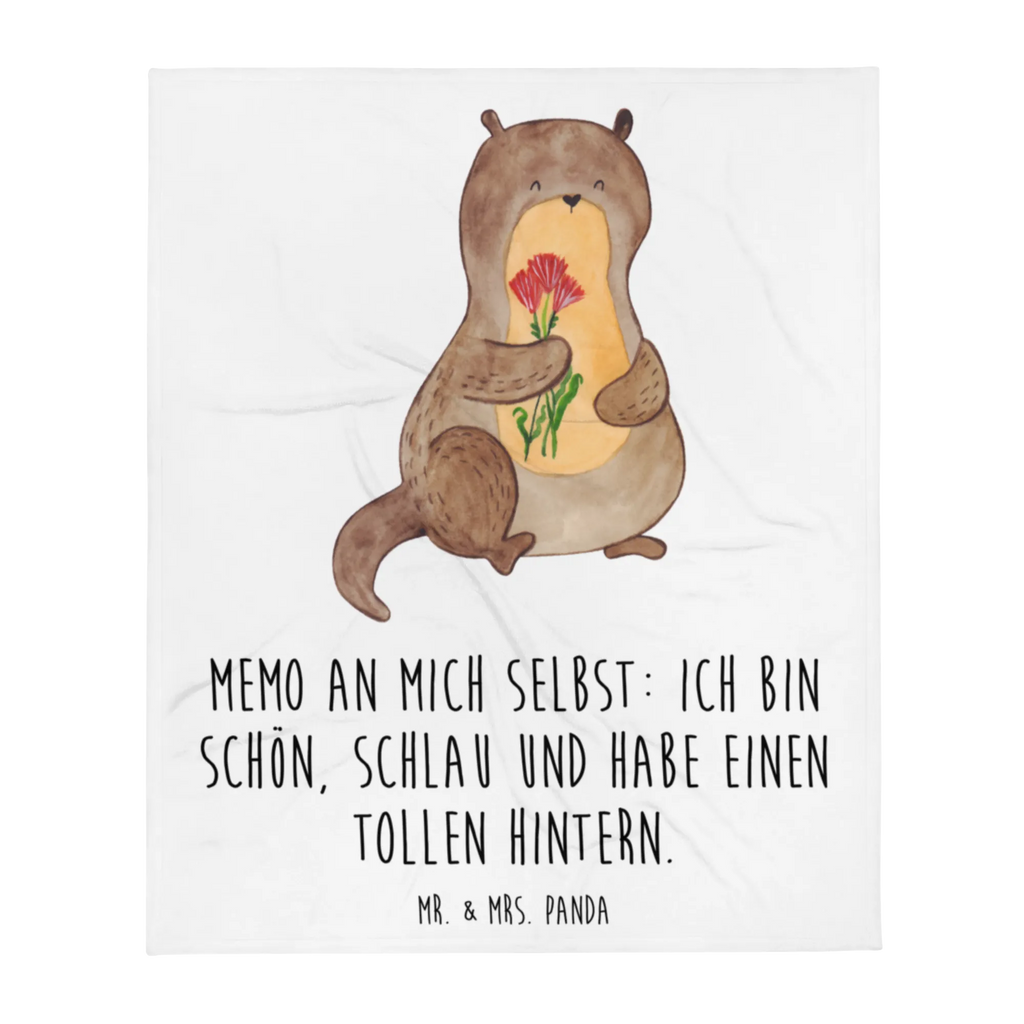 Koc wydra bukiet kwiatów Tagesdecke, Decke, Sofadecke, Wolldecke, Wohndecke, Otter, Fischotter, Seeotter, Otter Seeotter See Otter