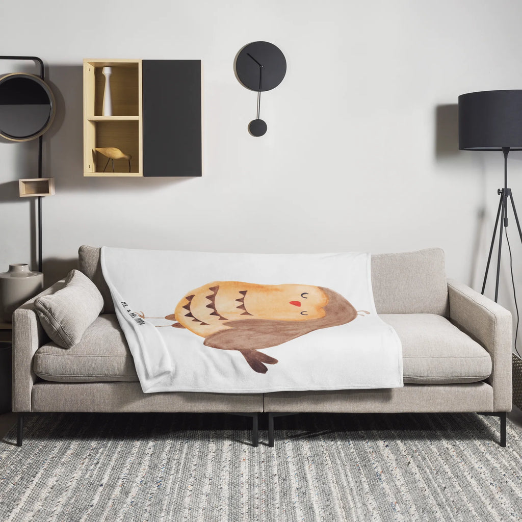 Koc sowa zadowolona Sofadecke, Tagesdecke, Decke, Wolldecke, Wohndecke, Eule, Geschenk Hochzeitstag, Spruch schön, Romantisch, Liebe Spruch, Eule deko, Eule Spruch, Wortspiel lustig, Owl