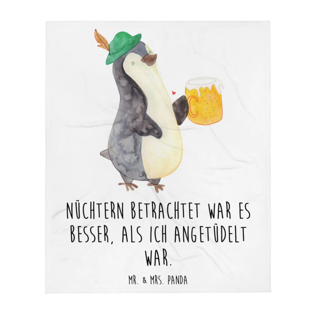 Kuscheldecke Pinguin Bier Sofadecke, Wohndecke, Decke, Tagesdecke, Wolldecke, Pinguin, Pinguine, Bier, Oktoberfest