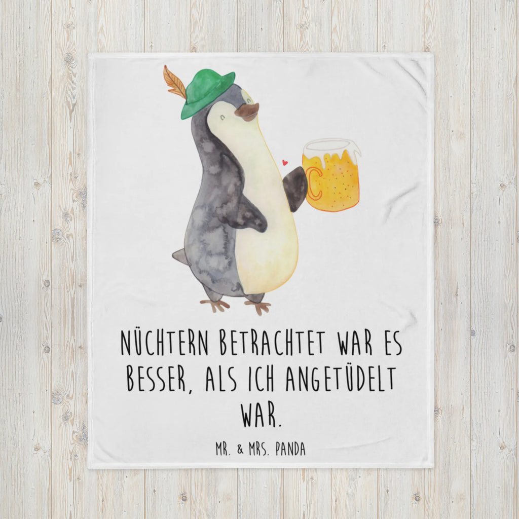 Kuscheldecke Pinguin Bier Sofadecke, Wohndecke, Decke, Tagesdecke, Wolldecke, Pinguin, Pinguine, Bier, Oktoberfest