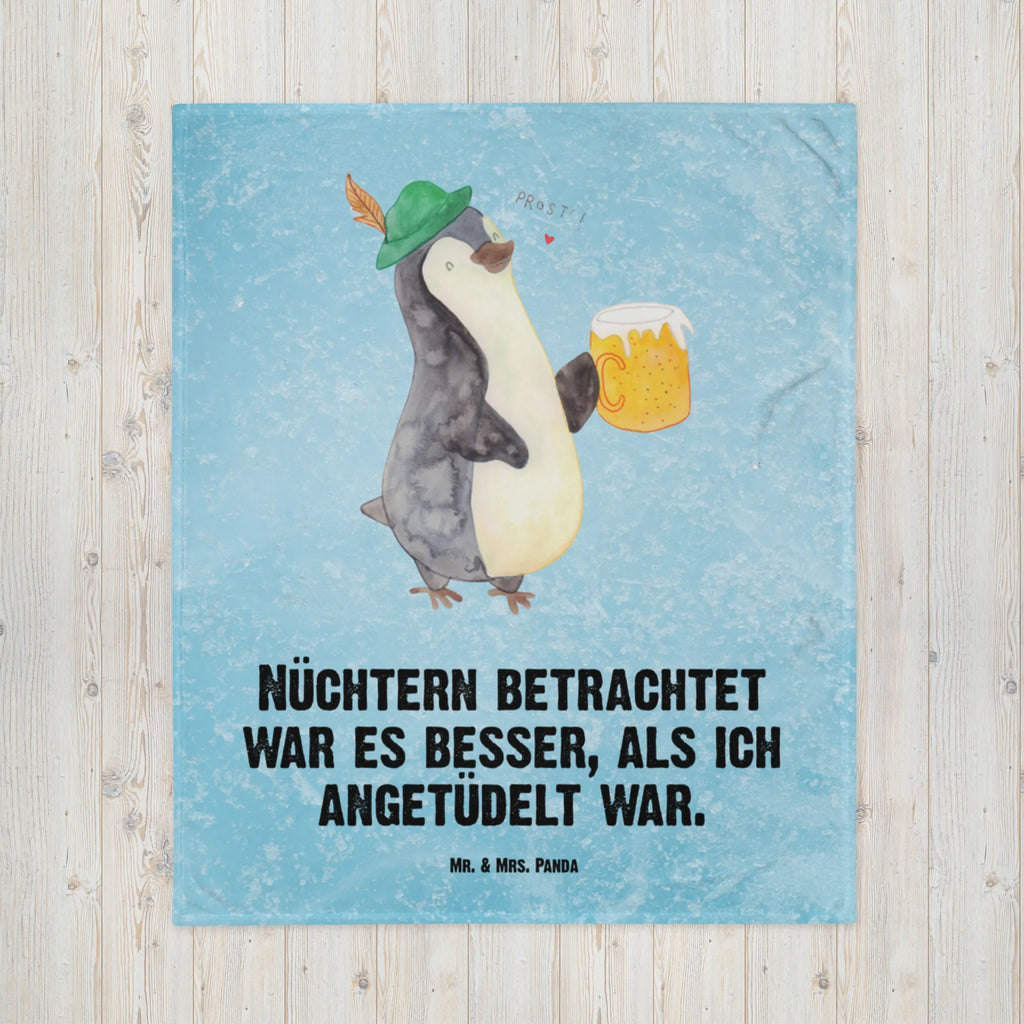 Kuscheldecke Pinguin Bier Sofadecke, Wohndecke, Decke, Tagesdecke, Wolldecke, Pinguin, Pinguine, Bier, Oktoberfest