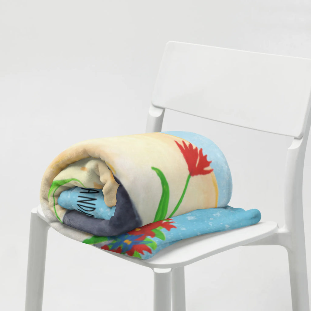 Blanket Penguin Flower Decke, Wohndecke, Sofadecke, Tagesdecke, Wolldecke, Pinguin, Pinguine, Wünsche, Motivation, Blumenkranz, Universum, Liebeskummer, Ziele, Leben, Geschenkidee, Lebensziele, Lebenslust