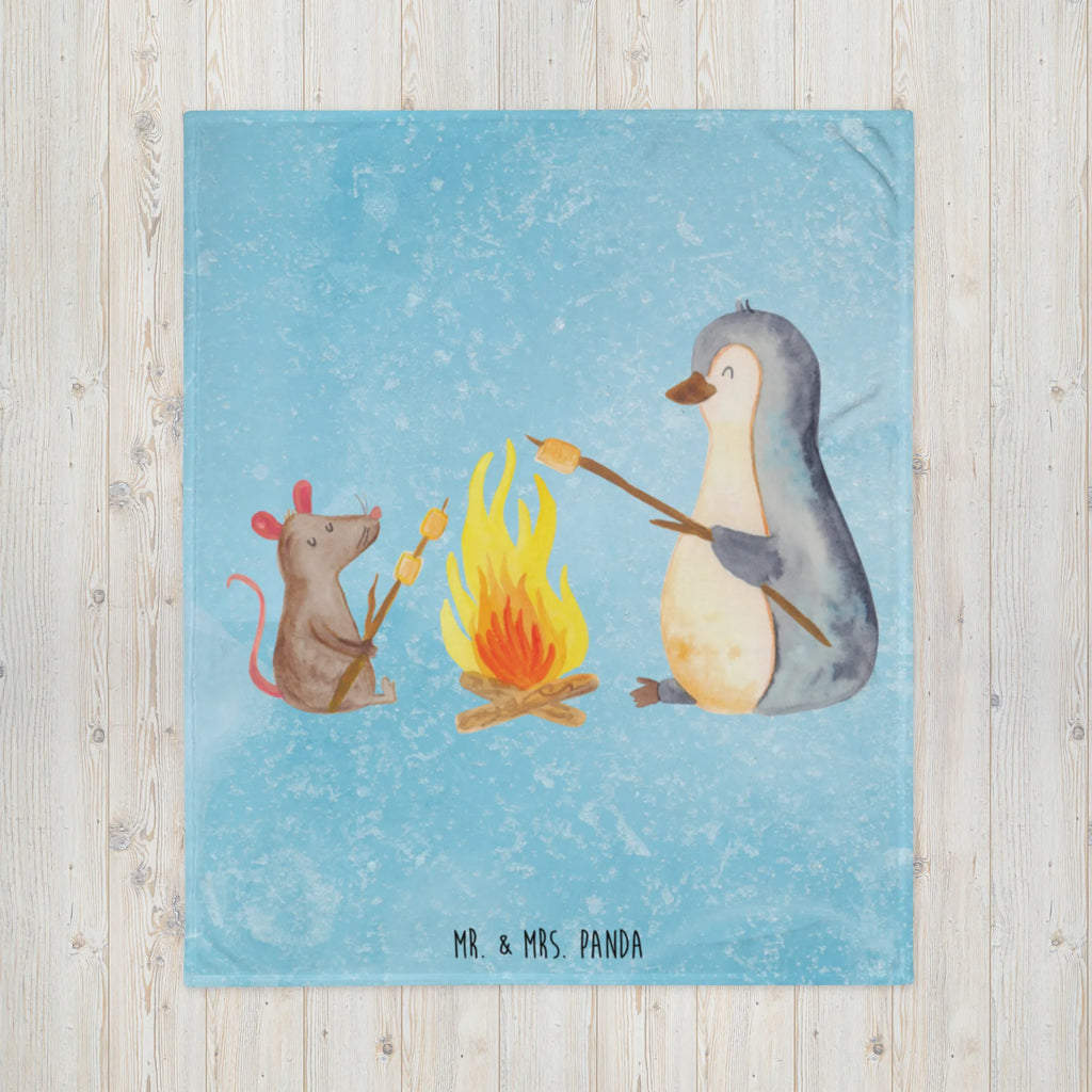 Blanket Penguin campfire cozy blanket, sofa throw, Sherpa blanket, warm blanket, plush blanket, fleece blanket, snuggle blanket, throw blanket, Penguin, North Pole, Winter, Penguins, life, new start, marshmallows, barbecue, motivation, life motto, everyday office life, office, work, fire, campfire, life motivation, love, penguins, job, mouse