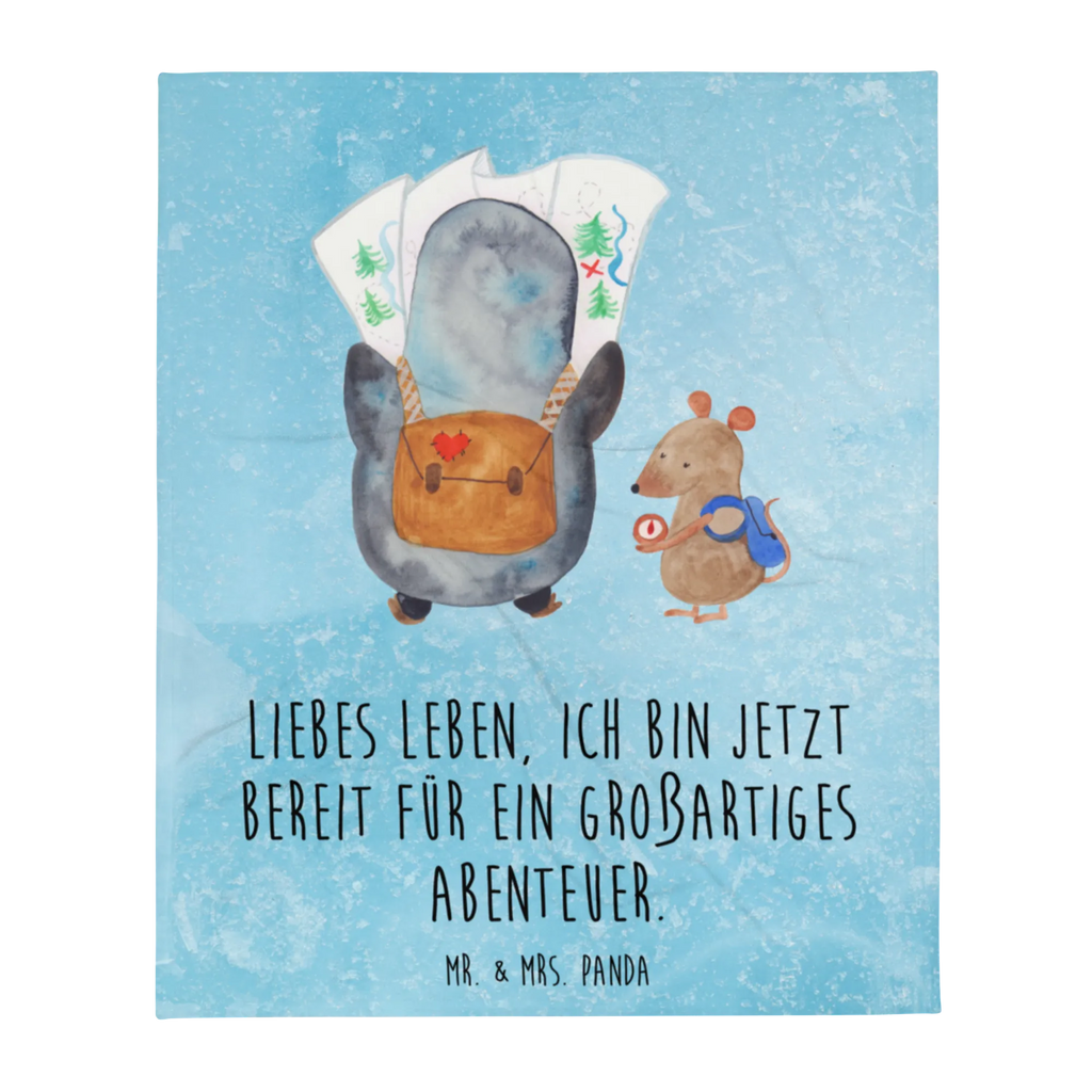 Kuscheldecke Pinguin & Maus Wanderer Decke, Kuschelfleecedecke, Schmusedecke, Jahrestagsgeschenk, Tagesdecke, Gemütlich, Dekodecke, Mikrofaser Decke, Wolldecke, Weihnachtsgeschenk, Fleecedecke, Sofadecke, Kinderdecke, Entspannen, Wohnzimmerdecke, Kuscheldecke XXL, Wohndecke, Dekoration, Pinguin, Roadtrip, Wandern, Abenteuer, Abenteurer, Wanderlust, Ausflug, Pinguine