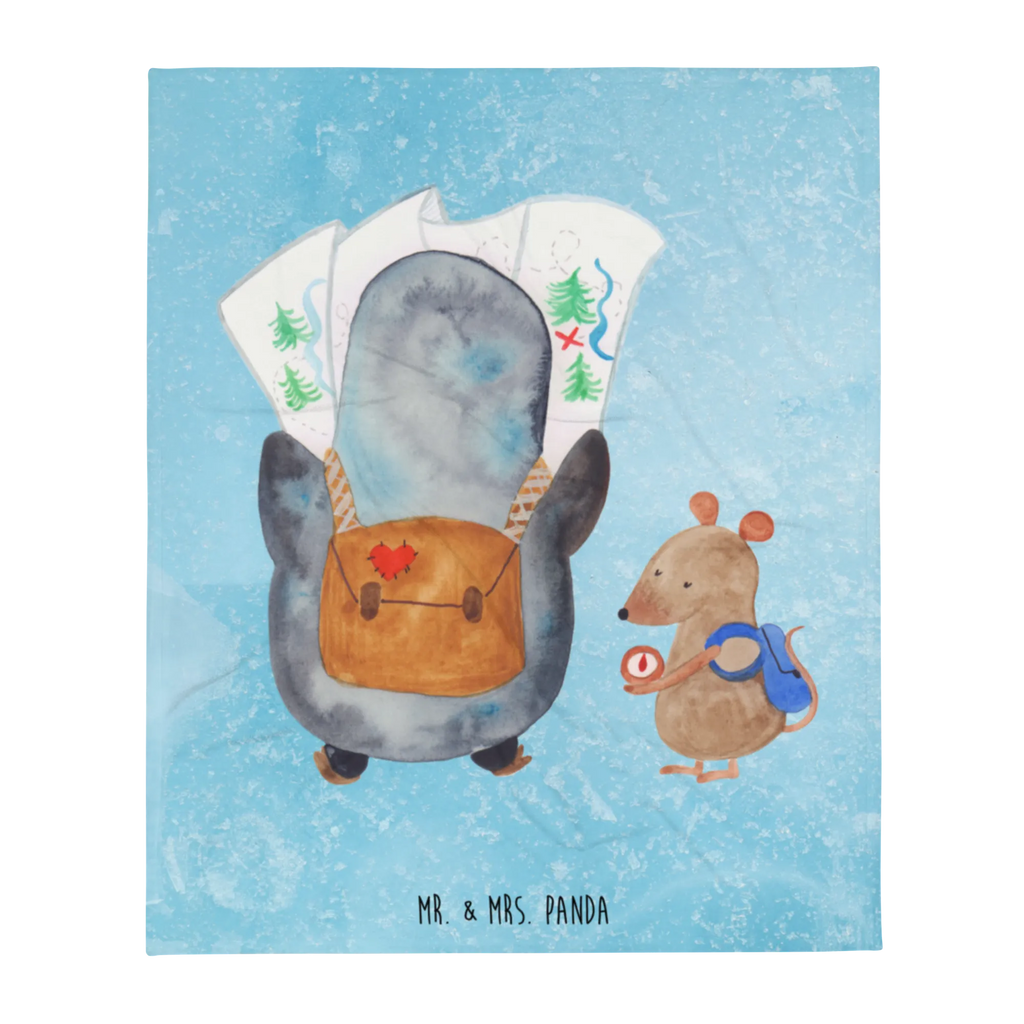 Kuscheldecke Pinguin & Maus Wanderer Decke, Kuschelfleecedecke, Schmusedecke, Jahrestagsgeschenk, Tagesdecke, Gemütlich, Dekodecke, Mikrofaser Decke, Wolldecke, Weihnachtsgeschenk, Fleecedecke, Sofadecke, Kinderdecke, Entspannen, Wohnzimmerdecke, Kuscheldecke XXL, Wohndecke, Dekoration, Pinguin, Roadtrip, Wandern, Abenteuer, Abenteurer, Wanderlust, Ausflug, Pinguine