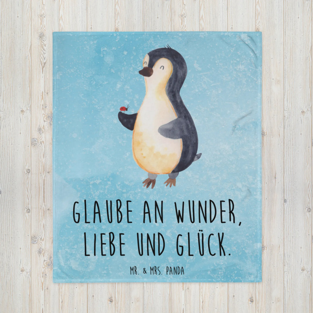 Kuscheldecke Pinguin Marienkäfer Wolldecke, Sofadecke, Decke, Wohndecke, Tagesdecke, Pinguin, Marienkäfer, Liebe, Lebensfreude, Glück, Freude, Pinguine, Wunder