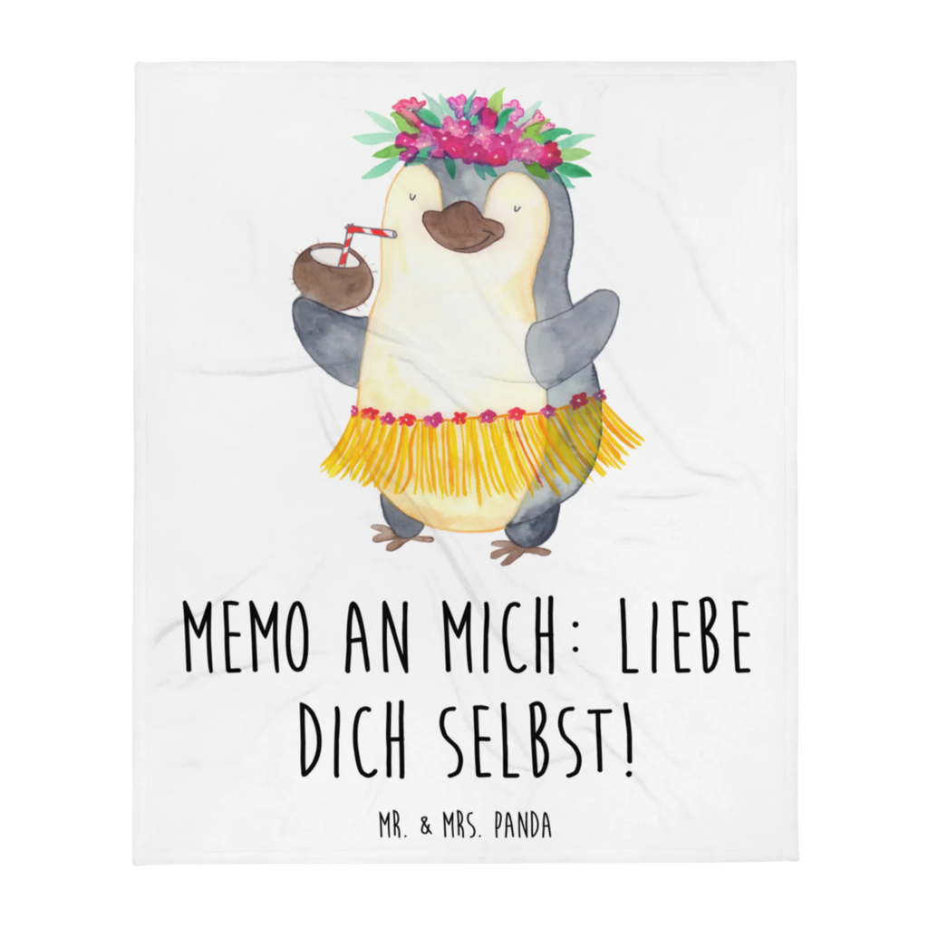 Kuscheldecke Pinguin Kokosnuss Decke, Tagesdecke, Wohndecke, Wolldecke, Sofadecke, Pinguin, Aloha, Urlaub, Hawaii, Kokosnuss, Pinguine