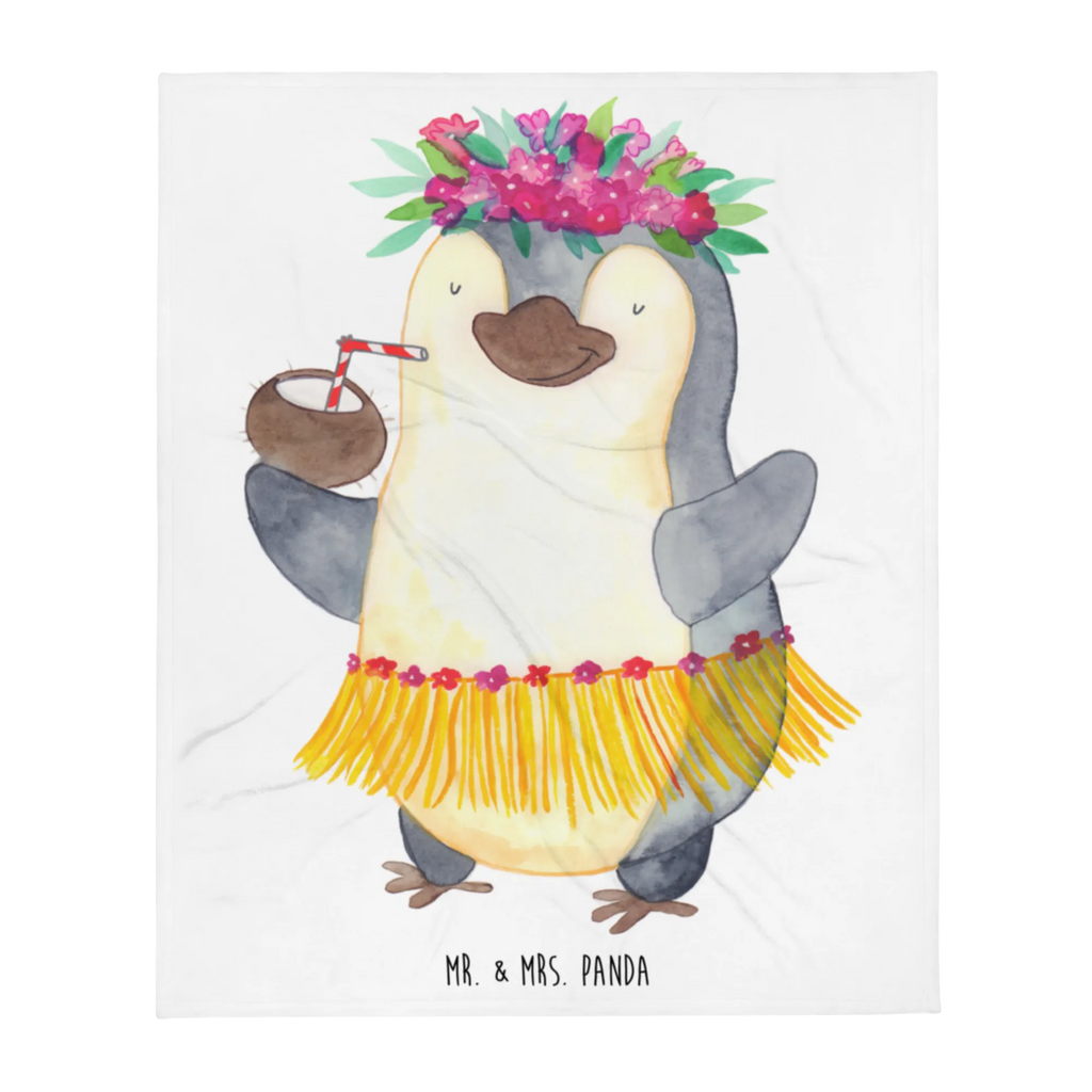 Kuscheldecke Pinguin Kokosnuss Decke, Tagesdecke, Wohndecke, Wolldecke, Sofadecke, Pinguin, Aloha, Urlaub, Hawaii, Kokosnuss, Pinguine