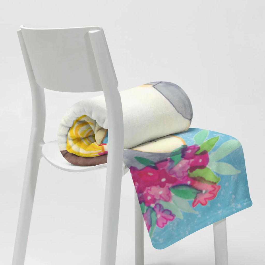 Kuscheldecke Pinguin Kokosnuss Decke, Tagesdecke, Wohndecke, Wolldecke, Sofadecke, Pinguin, Aloha, Urlaub, Hawaii, Kokosnuss, Pinguine