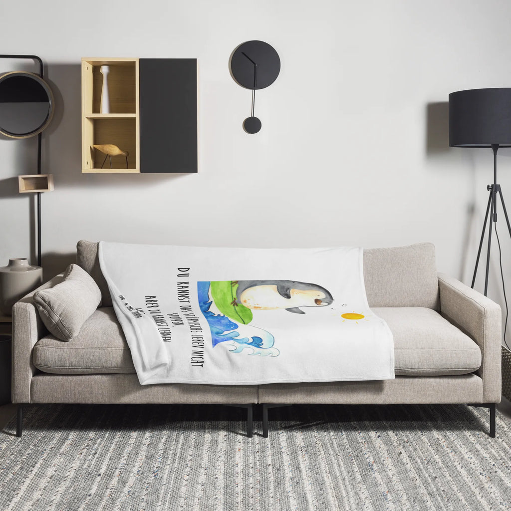 Blanket Penguin surfer Gemütlich, Wolldecke, Dekoration, Dekodecke, Kuschelfleecedecke, Decke, Fleecedecke, Schmusedecke, Mikrofaser Decke, Wohnzimmerdecke, Wohndecke, Kinderdecke, Tagesdecke, Sofadecke, Kuscheldecke XXL, Weihnachtsgeschenk, Entspannen, Jahrestagsgeschenk, Pinguin, Surfer, Portugal, Urlaub, Hawaii, Wellen, Surfen, Pinguine, Wellen Reiten