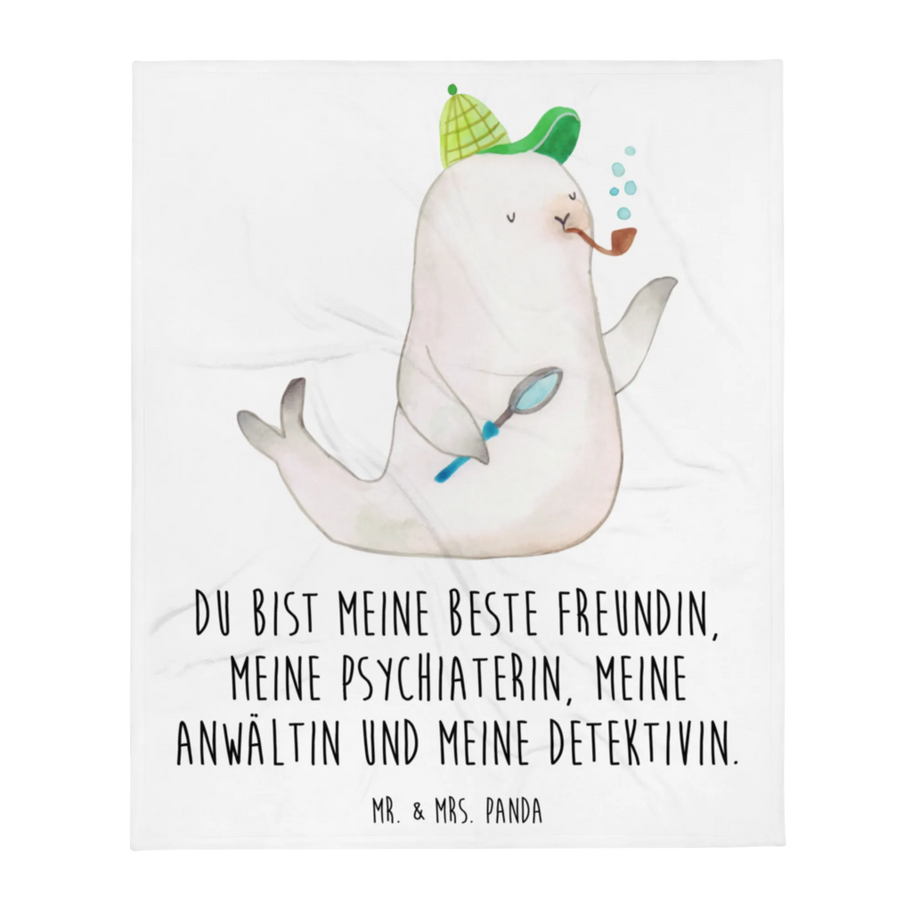 Blanket seal sherlock fleece blanket, snuggle blanket, cozy blanket, Sherpa blanket, throw blanket, sofa throw, warm blanket, plush blanket, small animals, cute, funny, cute animal motives, hand drawn, small world, funny sayings, good mood, happy, gifts, gift ideas, special gifts, animal lover, card