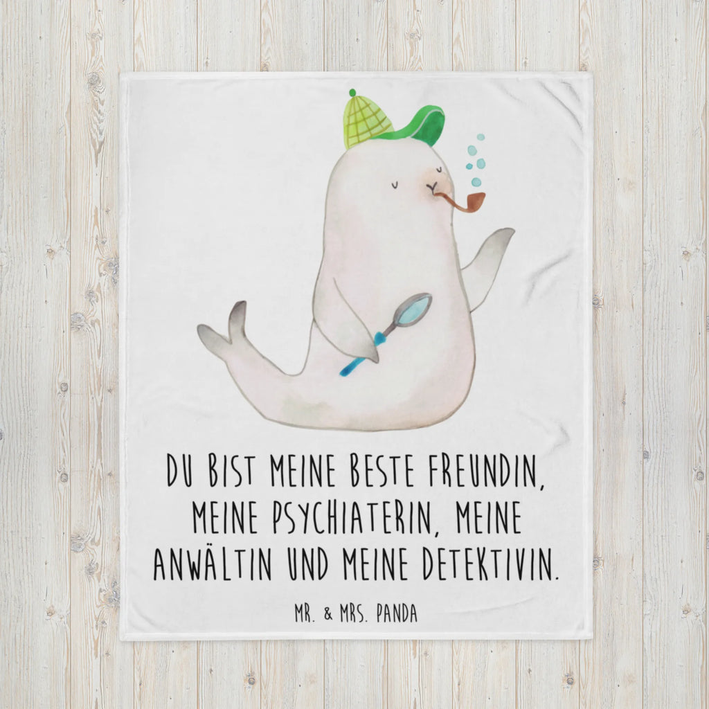 Blanket seal sherlock fleece blanket, snuggle blanket, cozy blanket, Sherpa blanket, throw blanket, sofa throw, warm blanket, plush blanket, small animals, cute, funny, cute animal motives, hand drawn, small world, funny sayings, good mood, happy, gifts, gift ideas, special gifts, animal lover, card