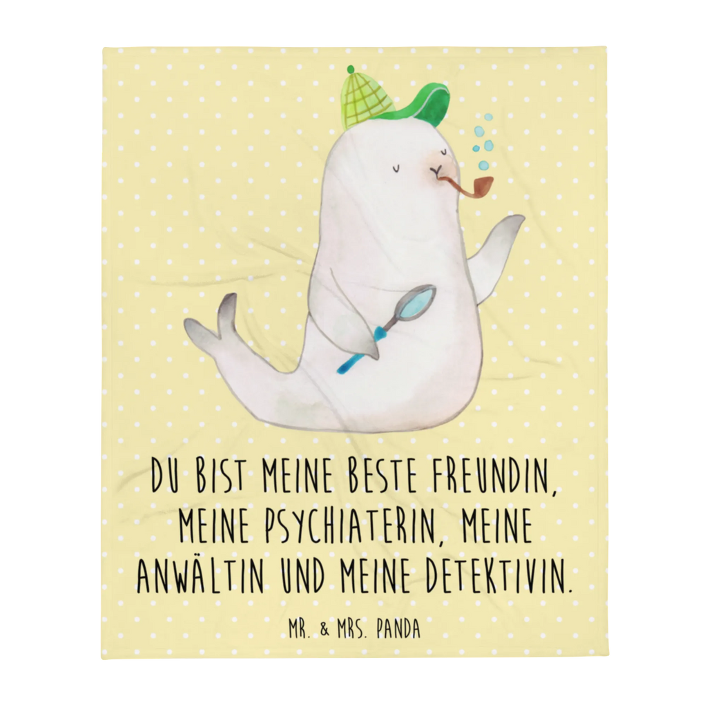 Blanket seal sherlock fleece blanket, snuggle blanket, cozy blanket, Sherpa blanket, throw blanket, sofa throw, warm blanket, plush blanket, small animals, cute, funny, cute animal motives, hand drawn, small world, funny sayings, good mood, happy, gifts, gift ideas, special gifts, animal lover, card