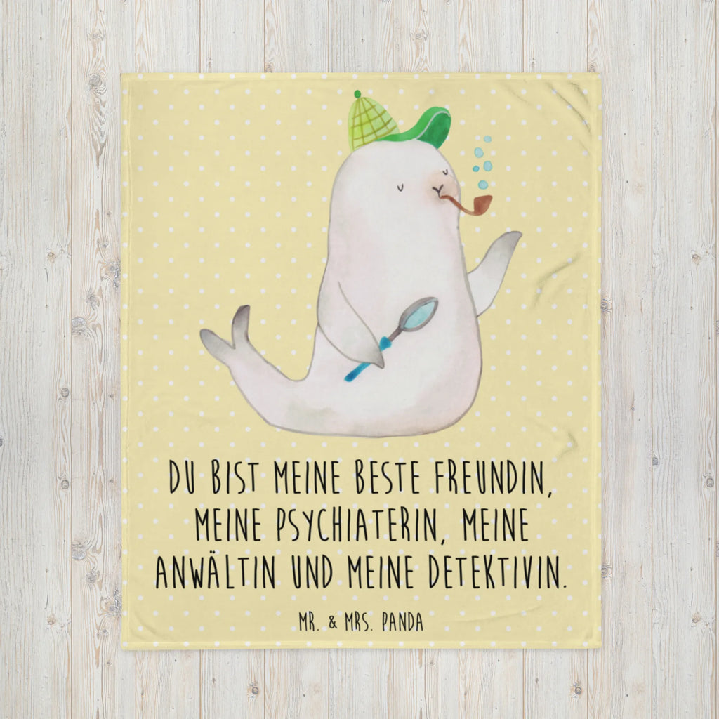 Blanket seal sherlock fleece blanket, snuggle blanket, cozy blanket, Sherpa blanket, throw blanket, sofa throw, warm blanket, plush blanket, small animals, cute, funny, cute animal motives, hand drawn, small world, funny sayings, good mood, happy, gifts, gift ideas, special gifts, animal lover, card