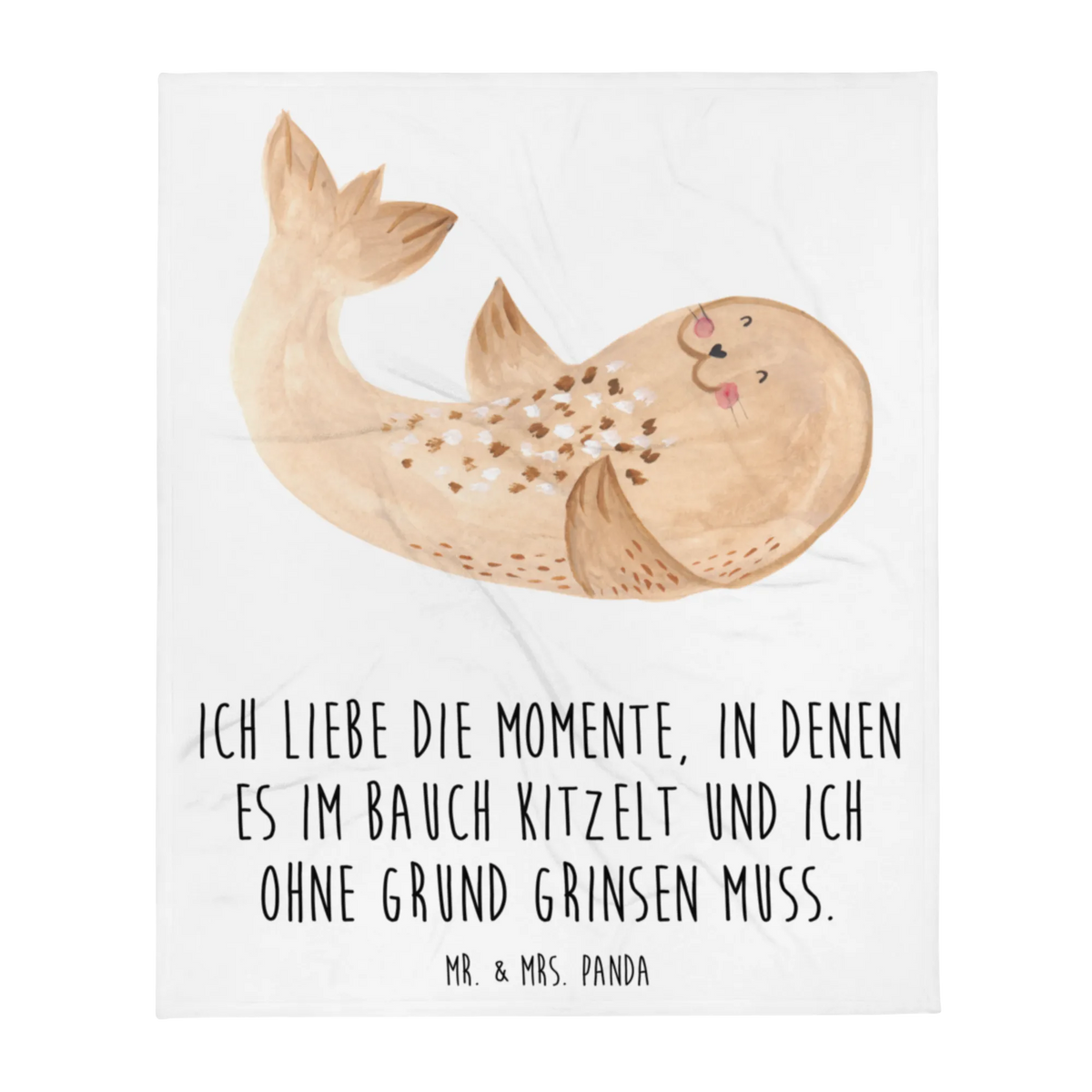 Blanket seal Lay cute, cute animal motives, hand drawn, funny sayings, good mood, special gifts, gift ideas, animal lover, small animals, gifts, card, Seal, sea animal, Baltic Sea, laughter, North Sea, seals, joy