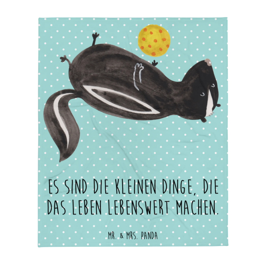 Blanket skunk ball Tagesdecke, Wolldecke, Decke, Sofadecke, Wohndecke, Stinktier, Skunk, Weisheit, verspielt, Stinki, Stinker, Raubtier, Wildtier