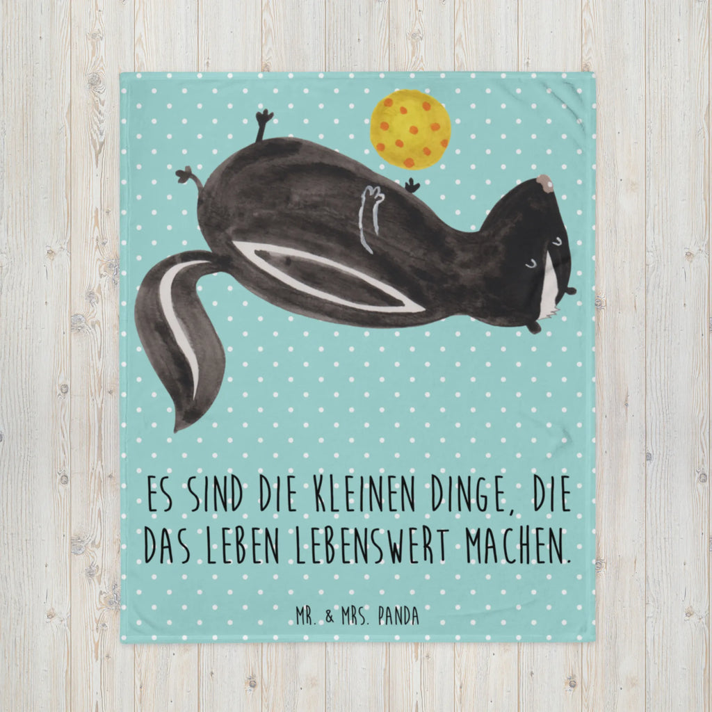 Blanket skunk ball Tagesdecke, Wolldecke, Decke, Sofadecke, Wohndecke, Stinktier, Skunk, Weisheit, verspielt, Stinki, Stinker, Raubtier, Wildtier