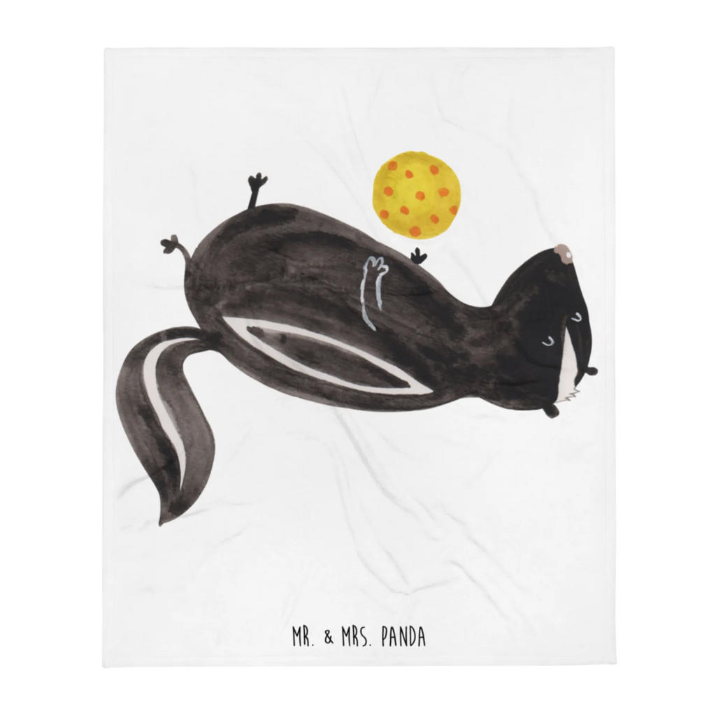 Blanket skunk ball Tagesdecke, Wolldecke, Decke, Sofadecke, Wohndecke, Stinktier, Skunk, Weisheit, verspielt, Stinki, Stinker, Raubtier, Wildtier