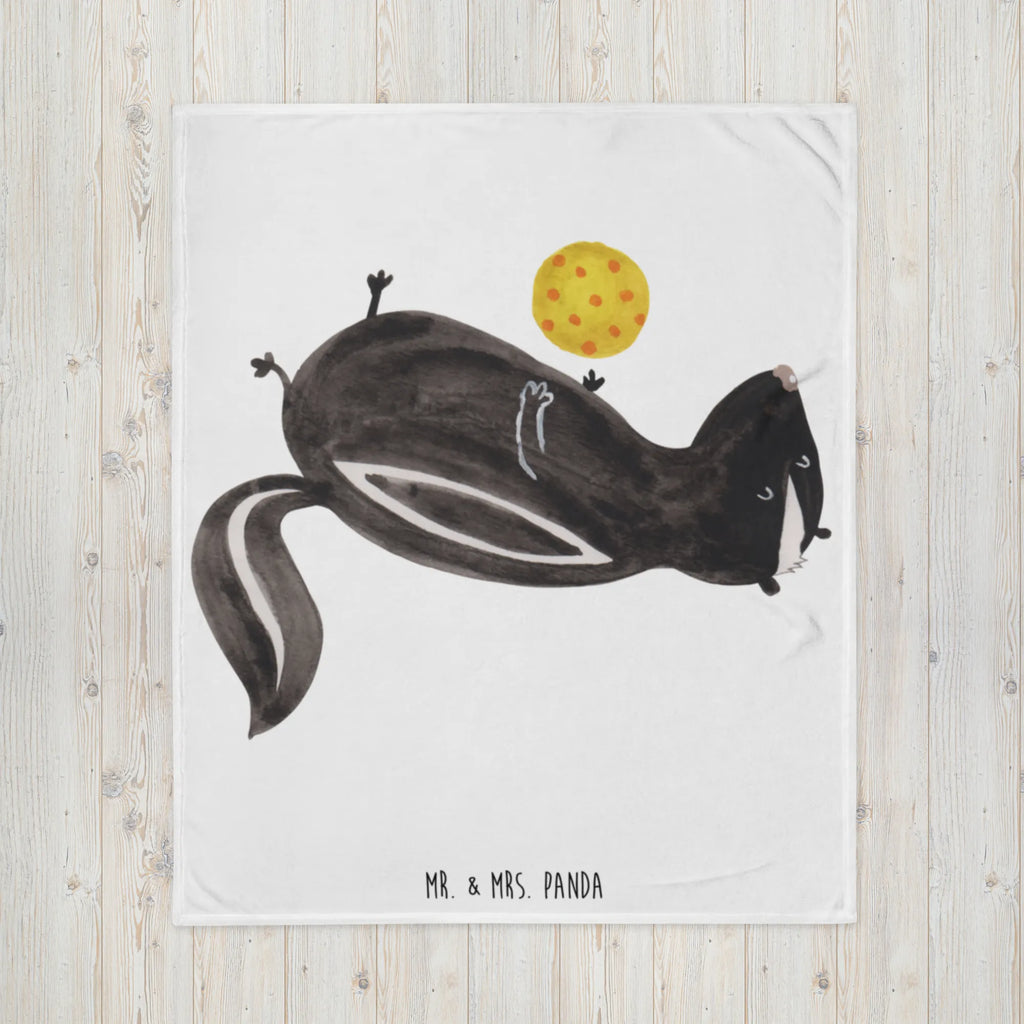 Blanket skunk ball Tagesdecke, Wolldecke, Decke, Sofadecke, Wohndecke, Stinktier, Skunk, Weisheit, verspielt, Stinki, Stinker, Raubtier, Wildtier