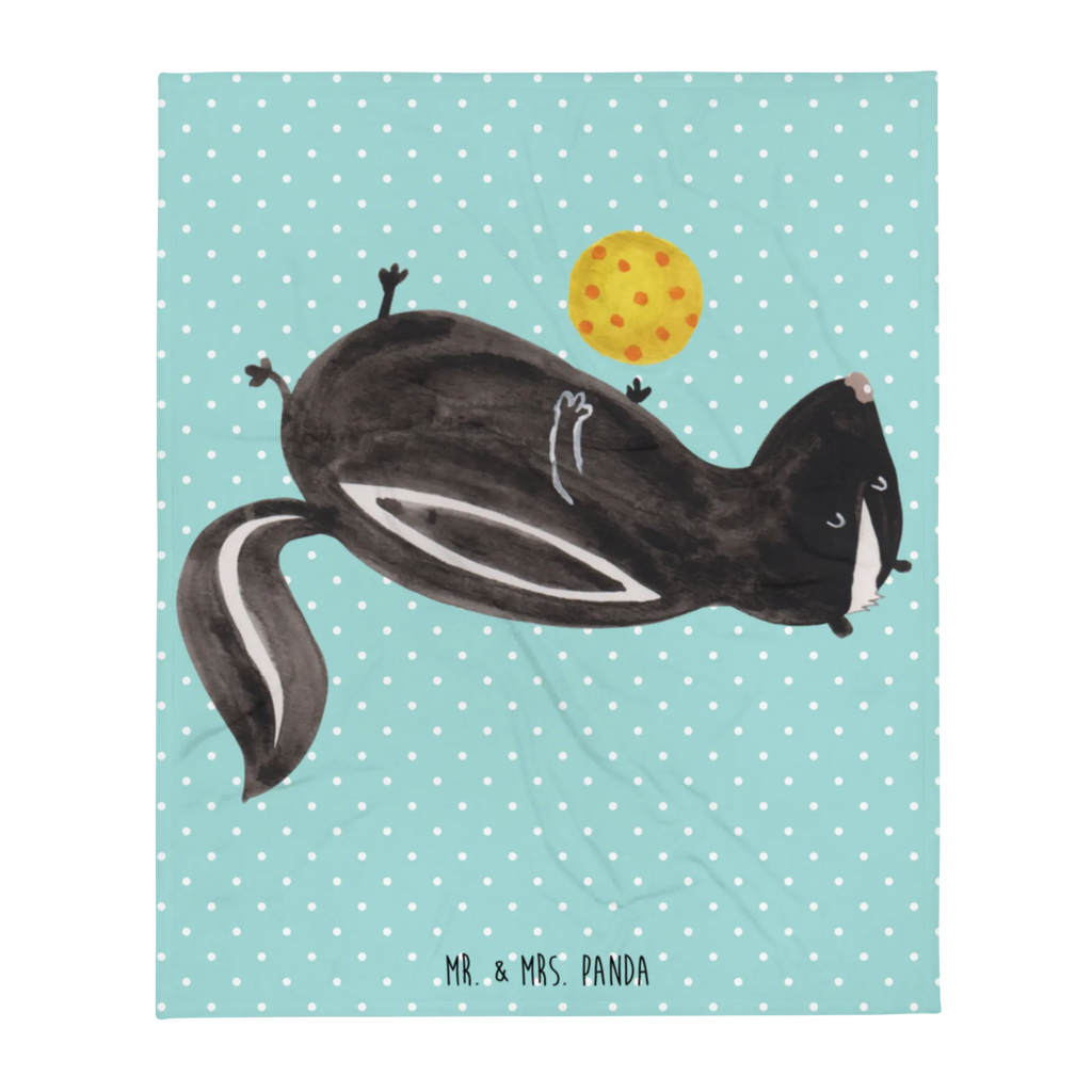 Blanket skunk ball Tagesdecke, Wolldecke, Decke, Sofadecke, Wohndecke, Stinktier, Skunk, Weisheit, verspielt, Stinki, Stinker, Raubtier, Wildtier