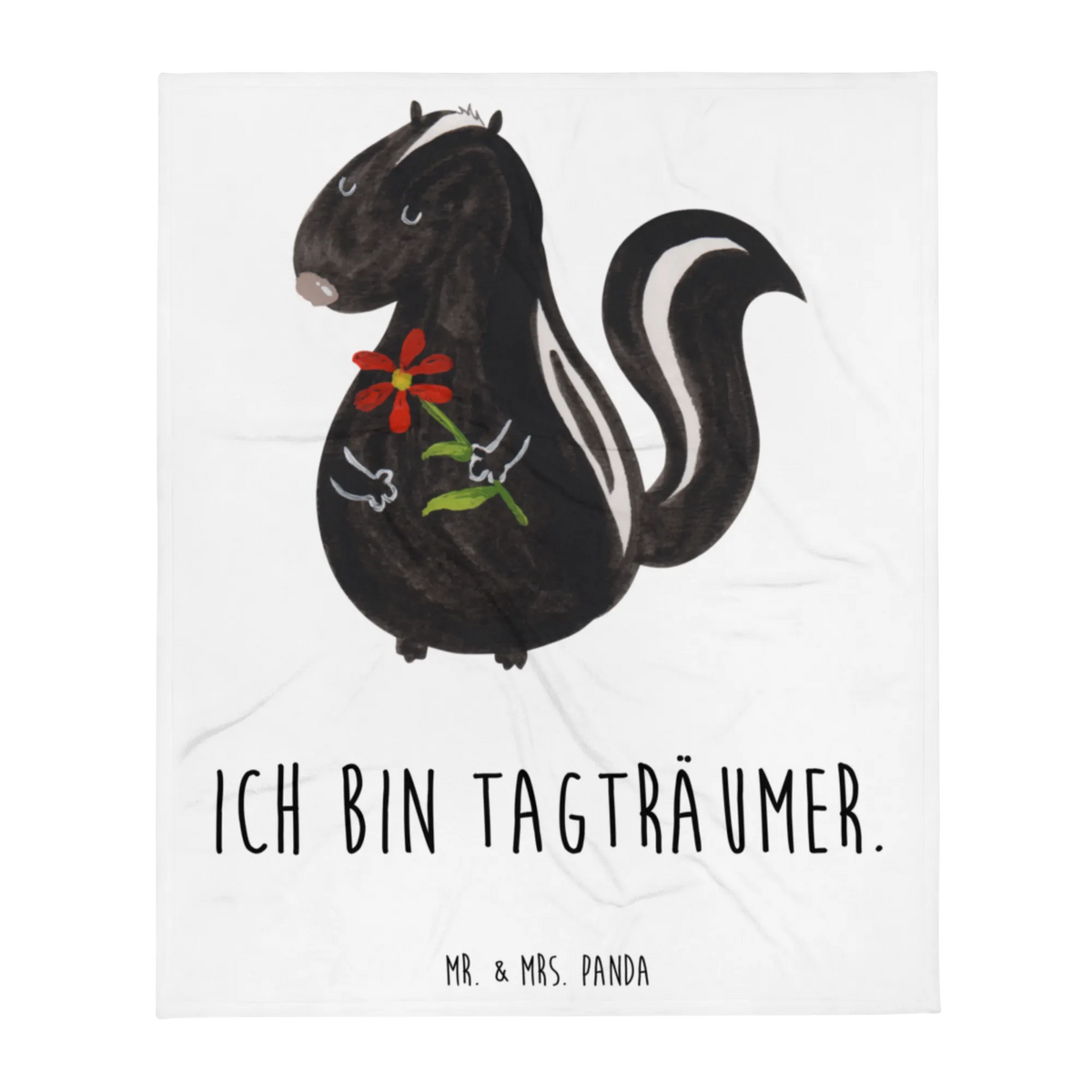 Koc skunks kwiat Plüschdecke, Warme Decke, Plaid, Flauschige Decke, Schlafdecke, Flauschige Kuscheldecke, Couchdecke, Mikrofaserdecke, Bettdecke, Kuscheldecke, Felloptik Decke, Kunstfelldecke, Wohndecke, Bettüberwurf, Sofaüberwurf, Sofadecke, Tagesdecke, Decke, Winterdecke, Fleece-Kuscheldecke, Kuschelige Decke, Skunk, Stinktier, Verträumt, Träume, Dreams, Stinki, Wildtier, Stinker, Raubtier, Tagträumer