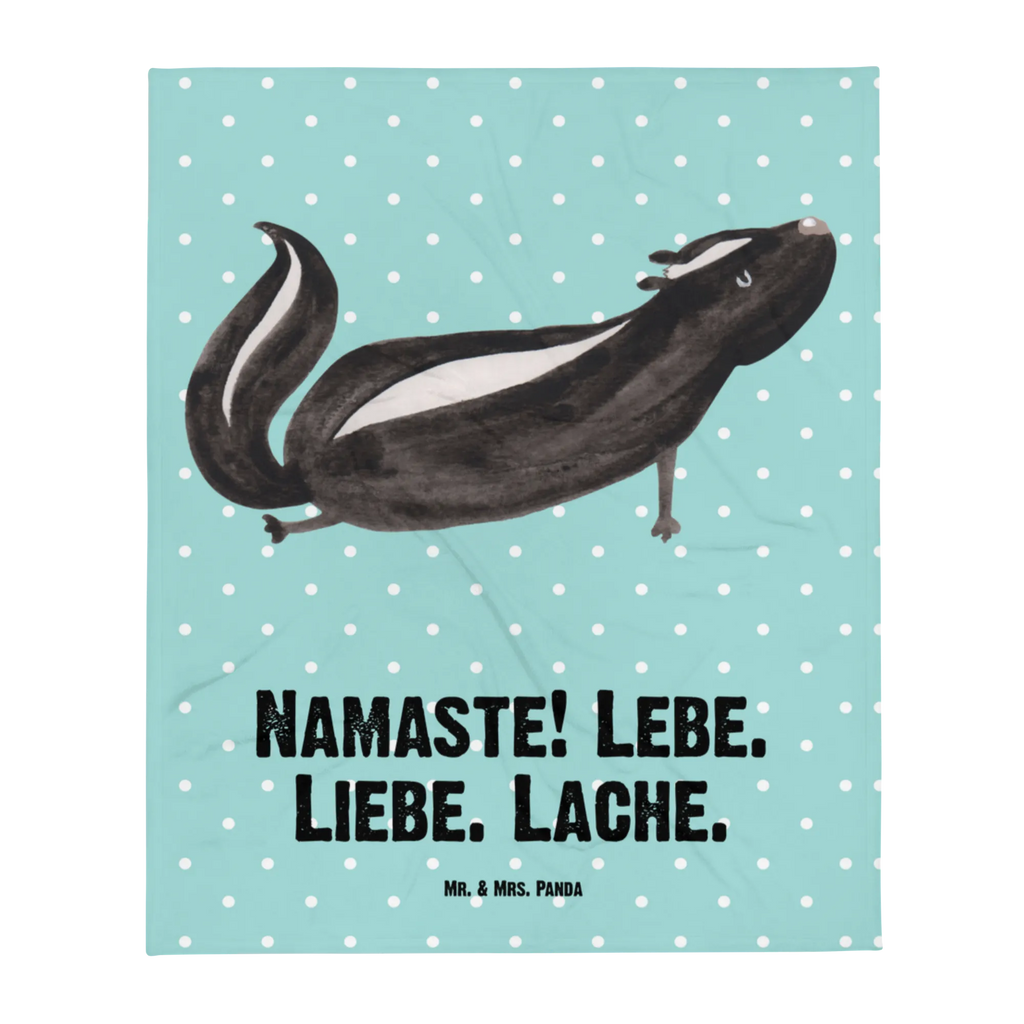 Koc skunks Joga Tagesdecke, Wohndecke, Wolldecke, Sofadecke, Decke, Stinktier, Skunk, Raubtier, Stinker, Liebe, Lache, Lebe, Yoga, Stinki, Namaste, Wildtier