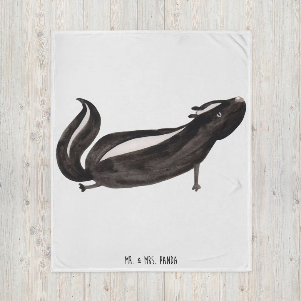 Koc skunks Joga Tagesdecke, Wohndecke, Wolldecke, Sofadecke, Decke, Stinktier, Skunk, Raubtier, Stinker, Liebe, Lache, Lebe, Yoga, Stinki, Namaste, Wildtier