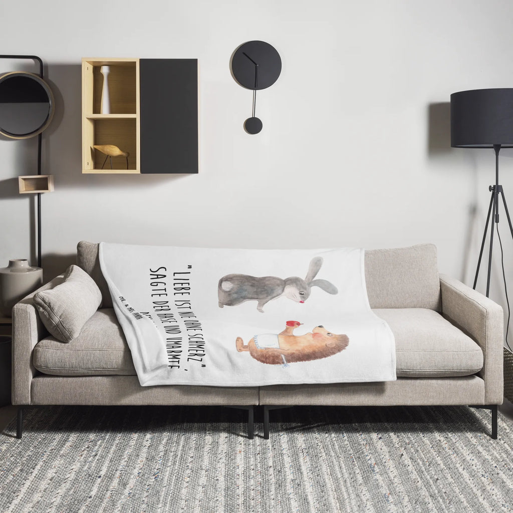 Blanket Hare Hedgehog Tagesdecke, Wolldecke, Wohndecke, Sofadecke, Decke, Tiermotive, Gute Laune, lustige Sprüche, Tiere, Liebe Spruch, Trennungsschmerz, Spruch romantisch, Herzschmerz, Trösten, Hase, Liebeskummer Geschenk, Igel, Igel und Hase