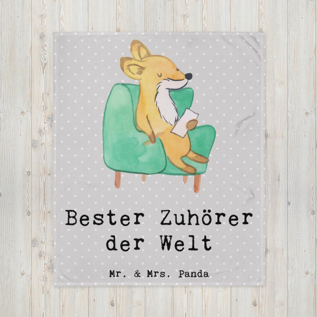 Kuscheldecke Fuchs Bester Zuhörer der Welt Sofadecke, Decke, Wolldecke, Tagesdecke, Wohndecke, für, Dankeschön, Geschenk, Schenken, Geburtstag, Geburtstagsgeschenk, Geschenkidee, Danke, Bedanken, Mitbringsel, Freude machen, Geschenktipp, Hilfe, Hilfsbereit, Zuhörer, Freund, offenes Ohr, Freundin