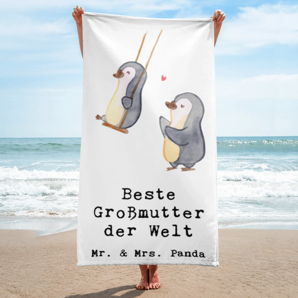 XL bath towel penguin Best grandmother in the world extra large swim towel, oversized towel, large beach towel, luxury bath sheet, XL bath towel, spa towel, for, thank you, gift, giving, birthday, birthday present, gift idea, souvenir, make you happy, gift tip, grandparents, grandma, Grandmother, become grandma