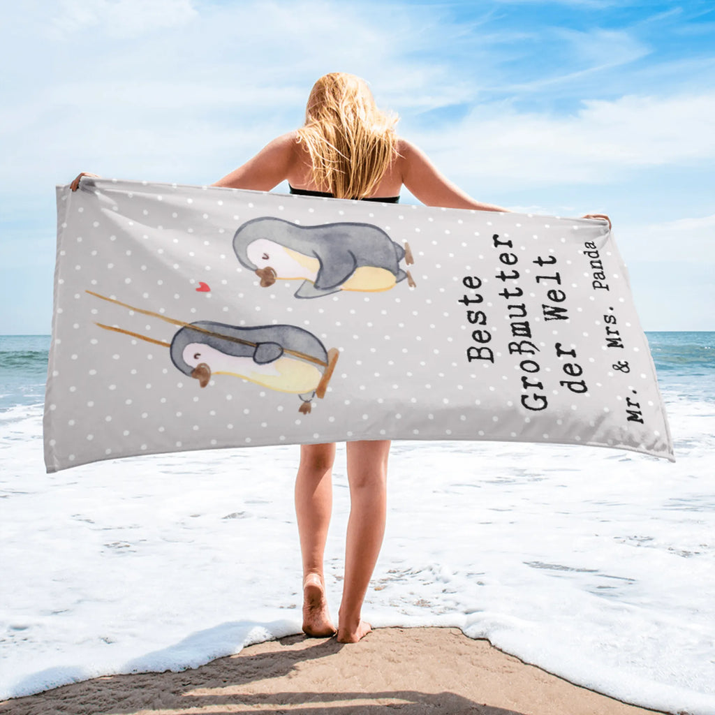 XL bath towel penguin Best grandmother in the world extra large swim towel, oversized towel, large beach towel, luxury bath sheet, XL bath towel, spa towel, for, thank you, gift, giving, birthday, birthday present, gift idea, souvenir, make you happy, gift tip, grandparents, grandma, Grandmother, become grandma