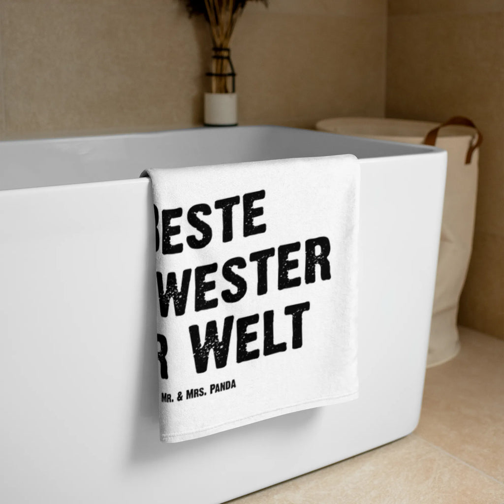 XL ręcznik kąpielowy Panda Najlepsza siostra na świecie dla, Dziękuję, Prezent, Wręczyć, Urodziny, Prezent urodzinowy, Pomysł na prezent, Podziękować, Upominek, Sprawić radość, Tip na prezent