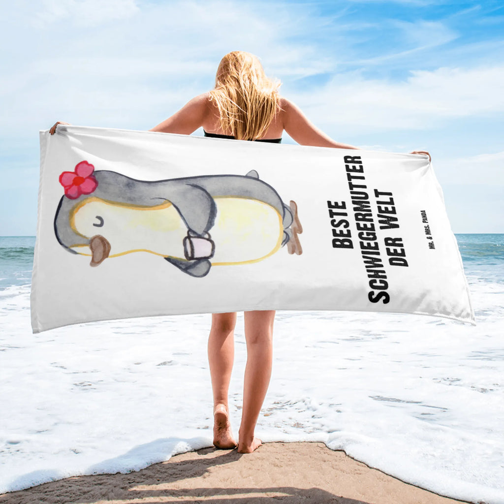 XL bath towel penguin Best mother in law in the world luxury bath sheet, large beach towel, oversized towel, XL bath towel, spa towel, extra large swim towel, for, thank you, gift, giving, birthday, birthday present, gift idea, souvenir, make you happy, gift tip, mother-in-law, mom, by marriage, parents-in-law, mother, Mother-in-law, spouse&#39;s mother